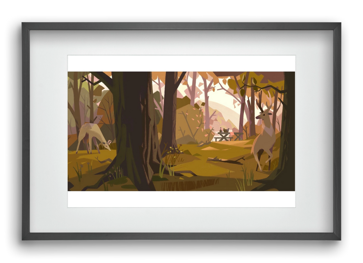 Autumn vibes, 60x40 cm (45x30 cm), Fekete keret, paszpartuval