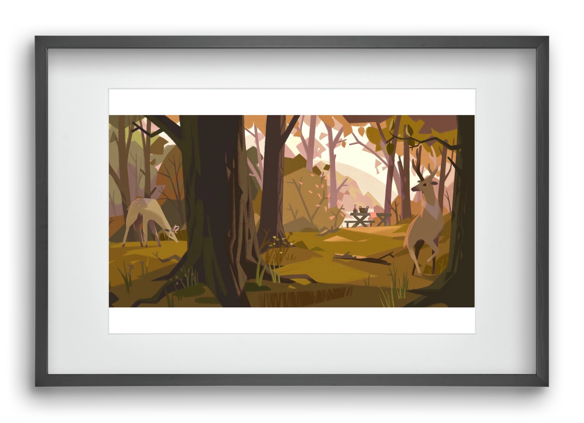 Autumn vibes, 60x40 cm (45x30 cm), Fekete keret, paszpartuval