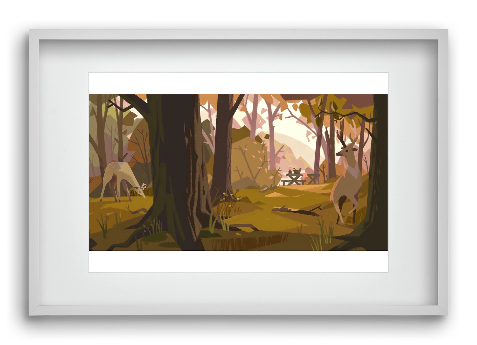 Autumn vibes, 60x40 cm (45x30 cm), Fehér keret, paszpartuval