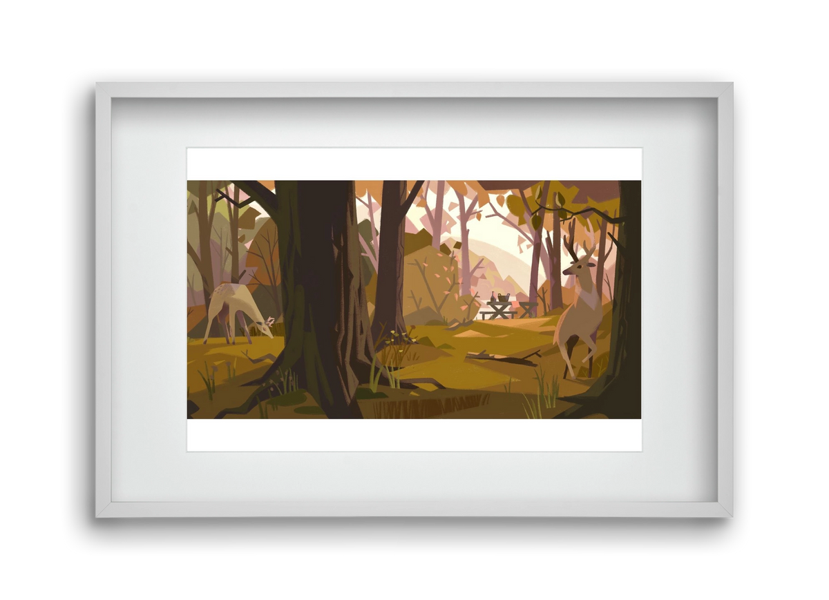 Autumn vibes, 45x30 cm (30x20 cm), Fehér keret, paszpartuval