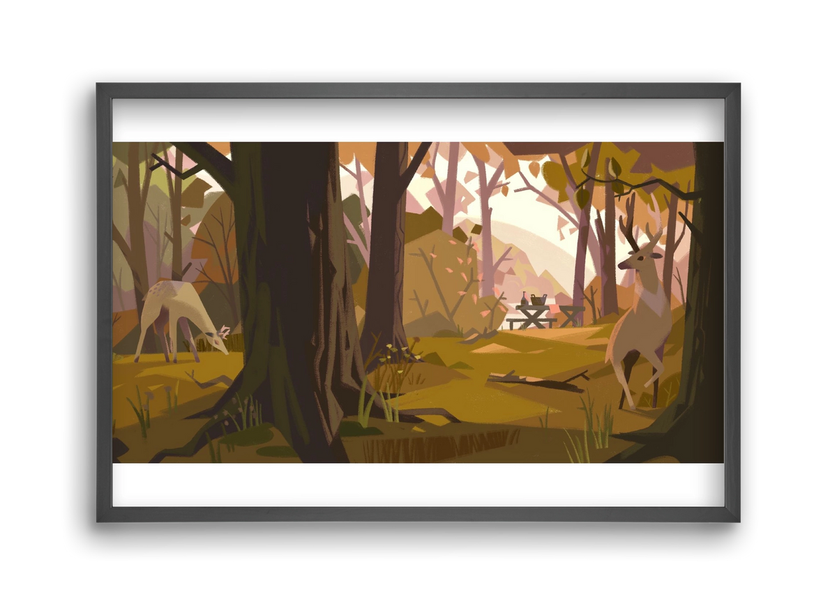 Autumn vibes, 45x30 cm (45x30 cm), Fekete keret