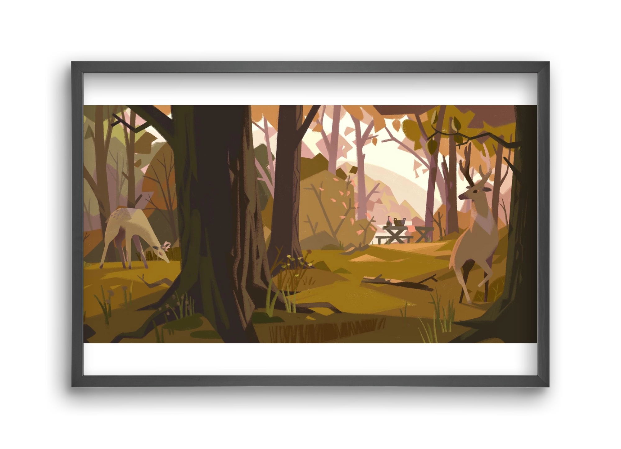 Autumn vibes, 45x30 cm (45x30 cm), Fekete keret