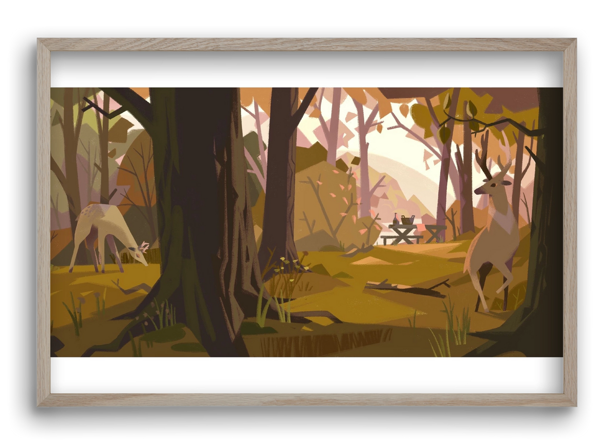 Autumn vibes, 60x40 cm (60x40 cm), Tölgy keret