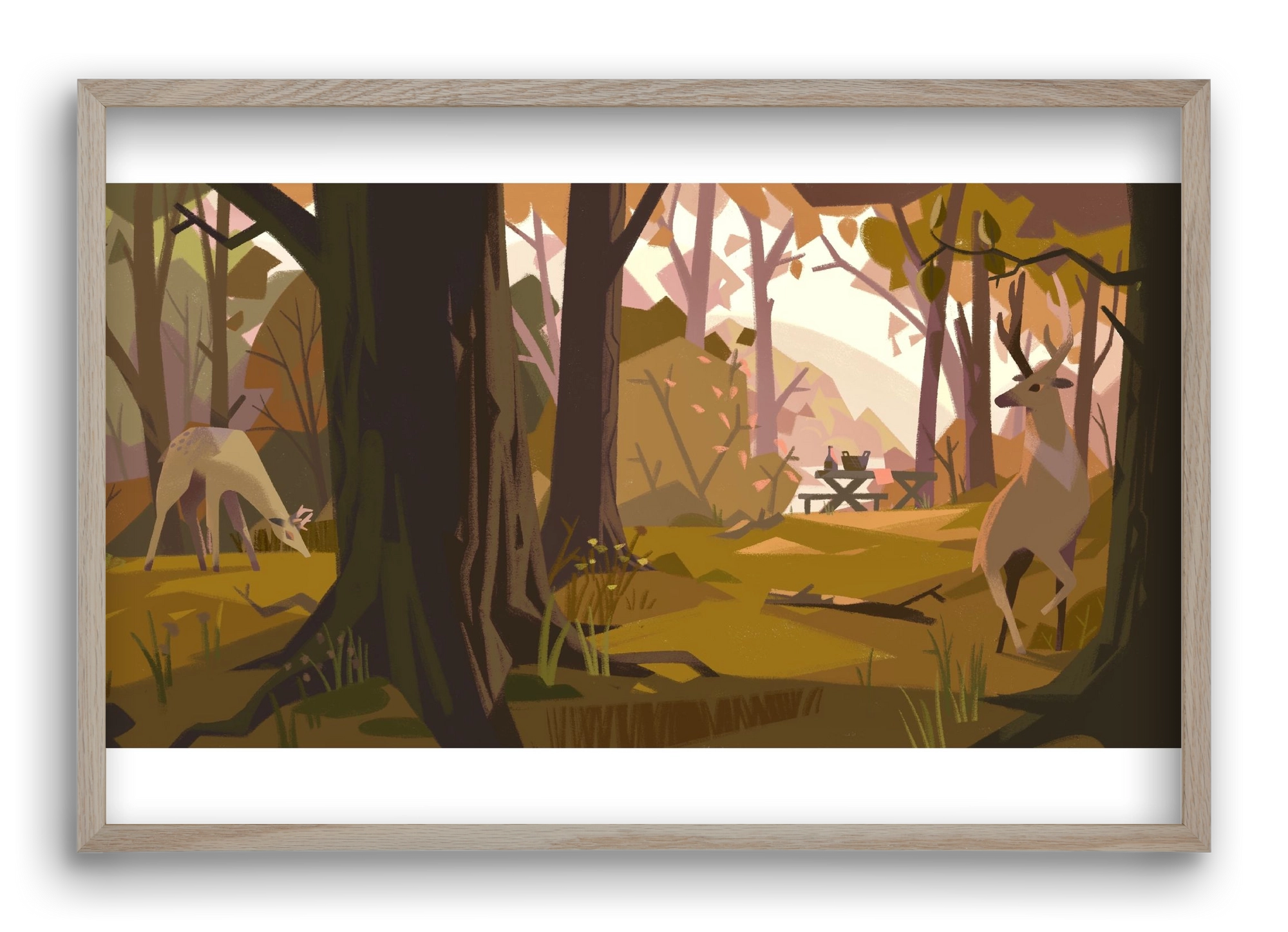 Autumn vibes, 60x40 cm (60x40 cm), Tölgy keret