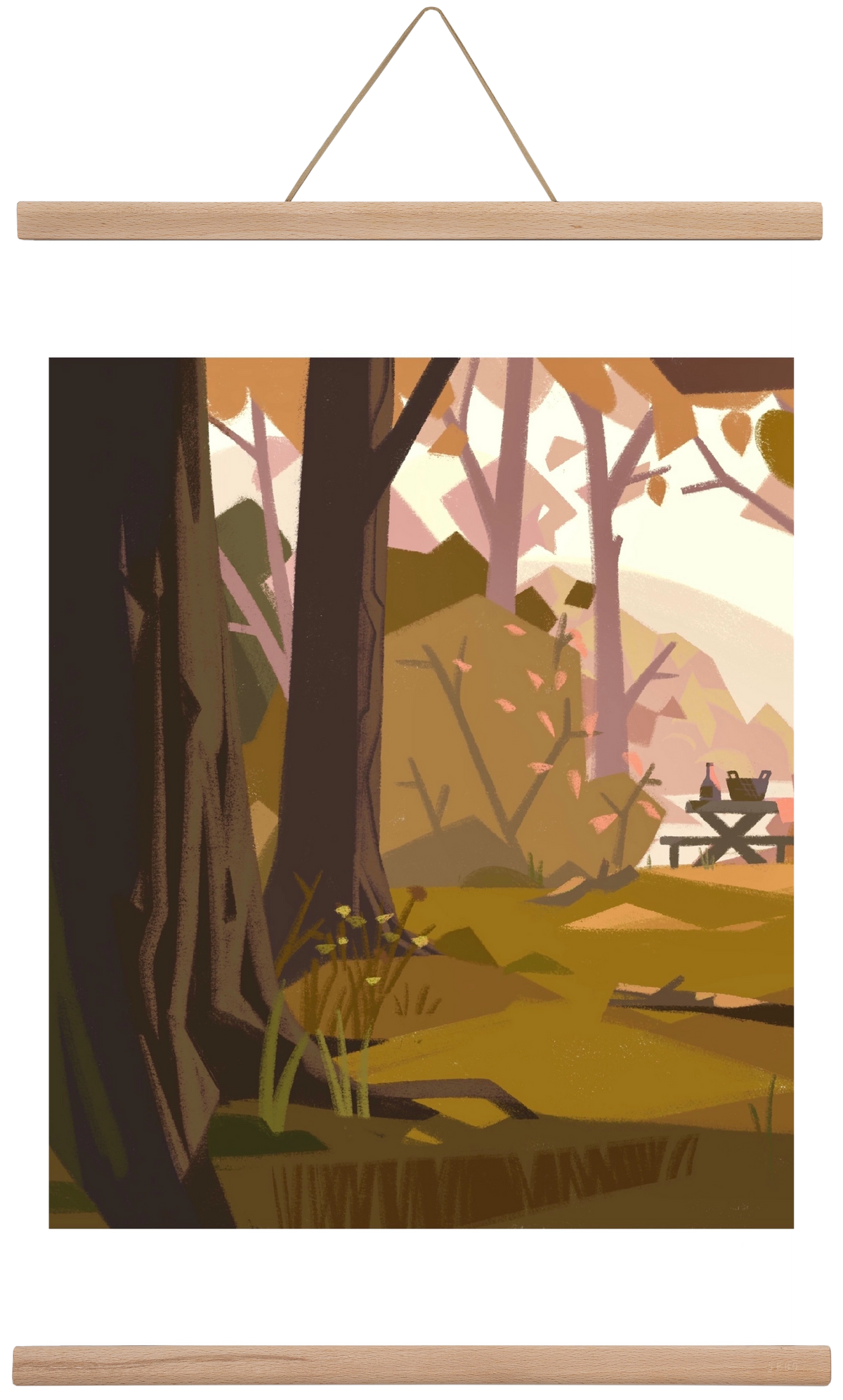 Autumn vibes, 60x40 cm (60x40 cm), Tölgy akasztó