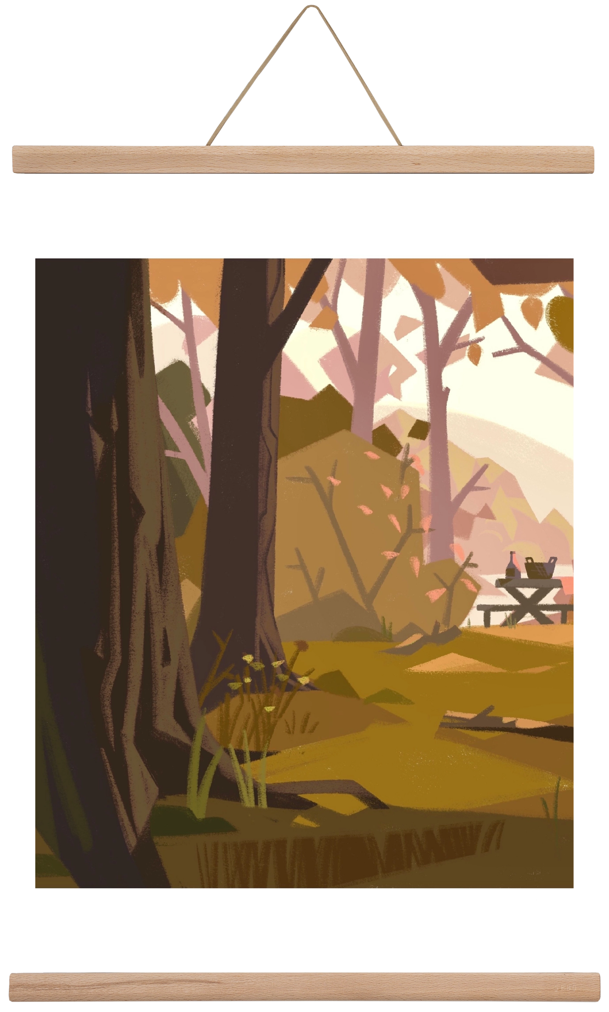 Autumn vibes, 60x40 cm (60x40 cm), Tölgy akasztó