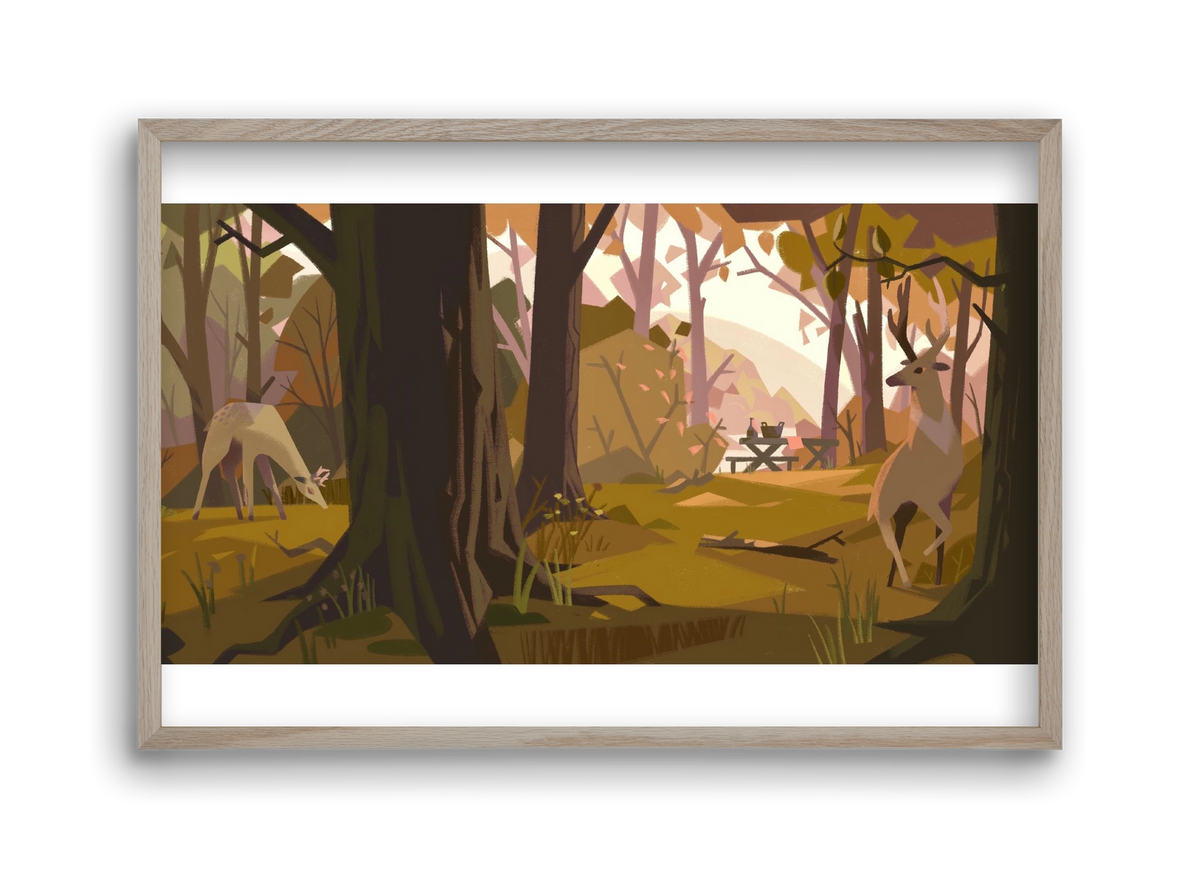 Autumn vibes, 45x30 cm (45x30 cm), Tölgy keret