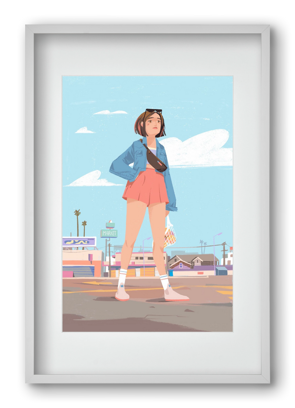 Girl, 40x60 cm (30x45 cm), Fehér keret, paszpartuval