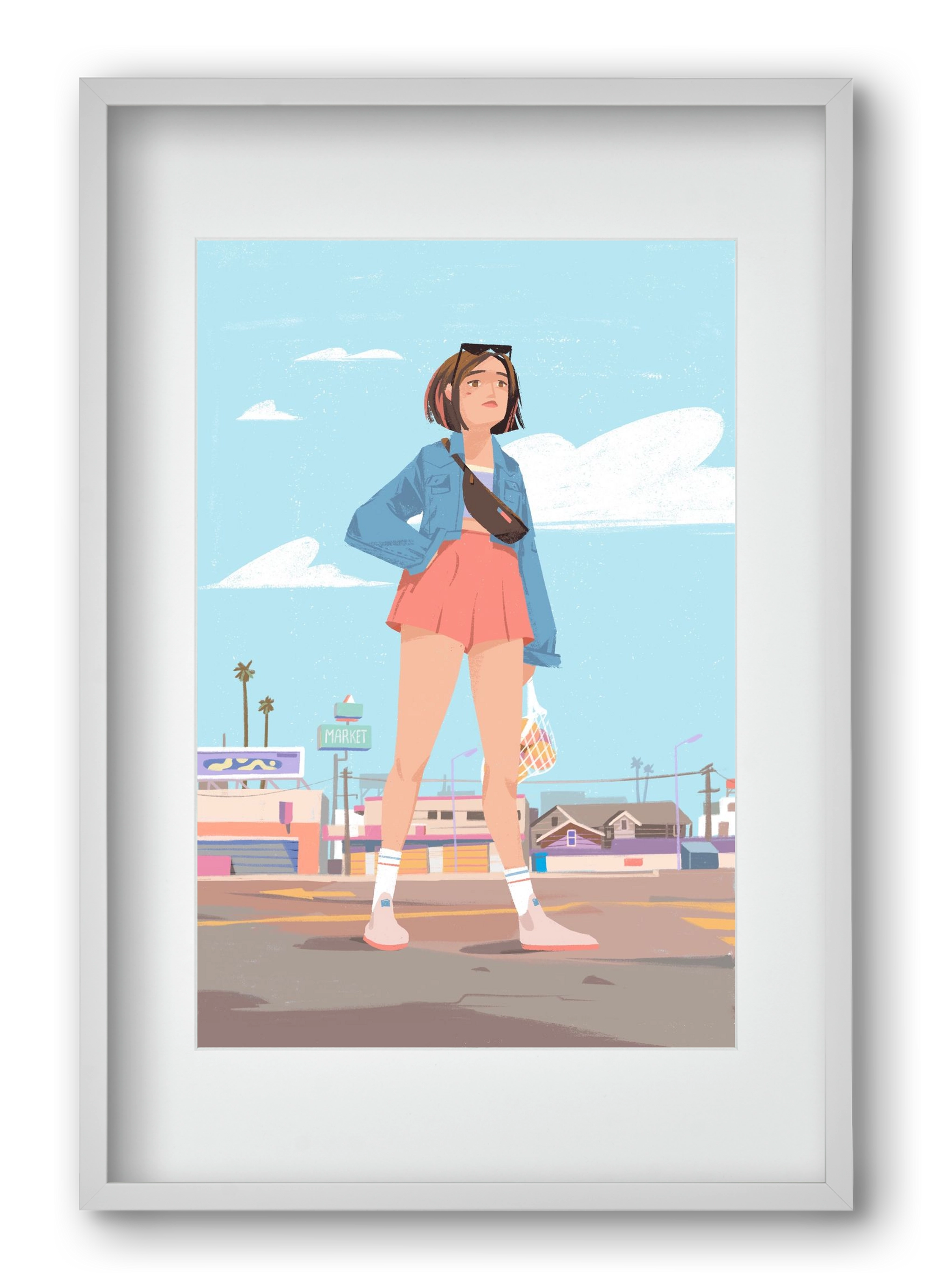 Girl, 40x60 cm (30x45 cm), Fehér keret, paszpartuval