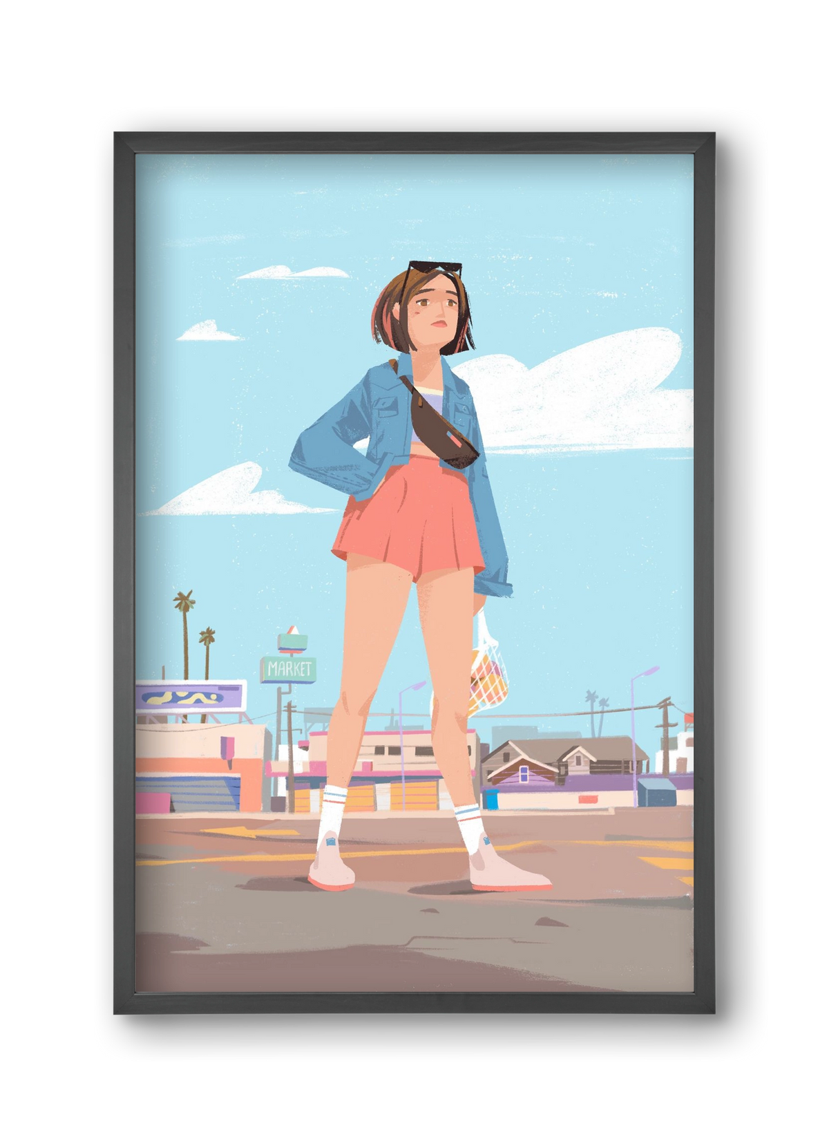 Girl, 30x45 cm (30x45 cm), Fekete keret