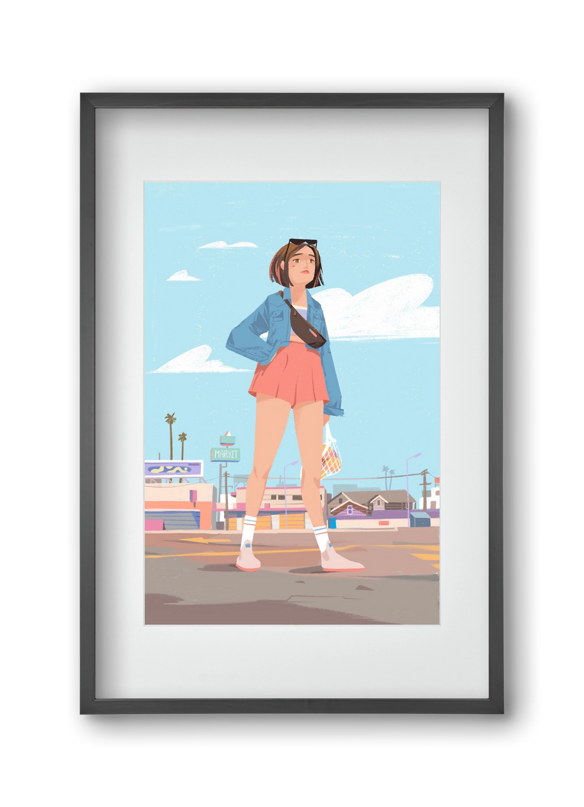 Girl, 30x45 cm (20x30 cm), Fekete keret, paszpartuval