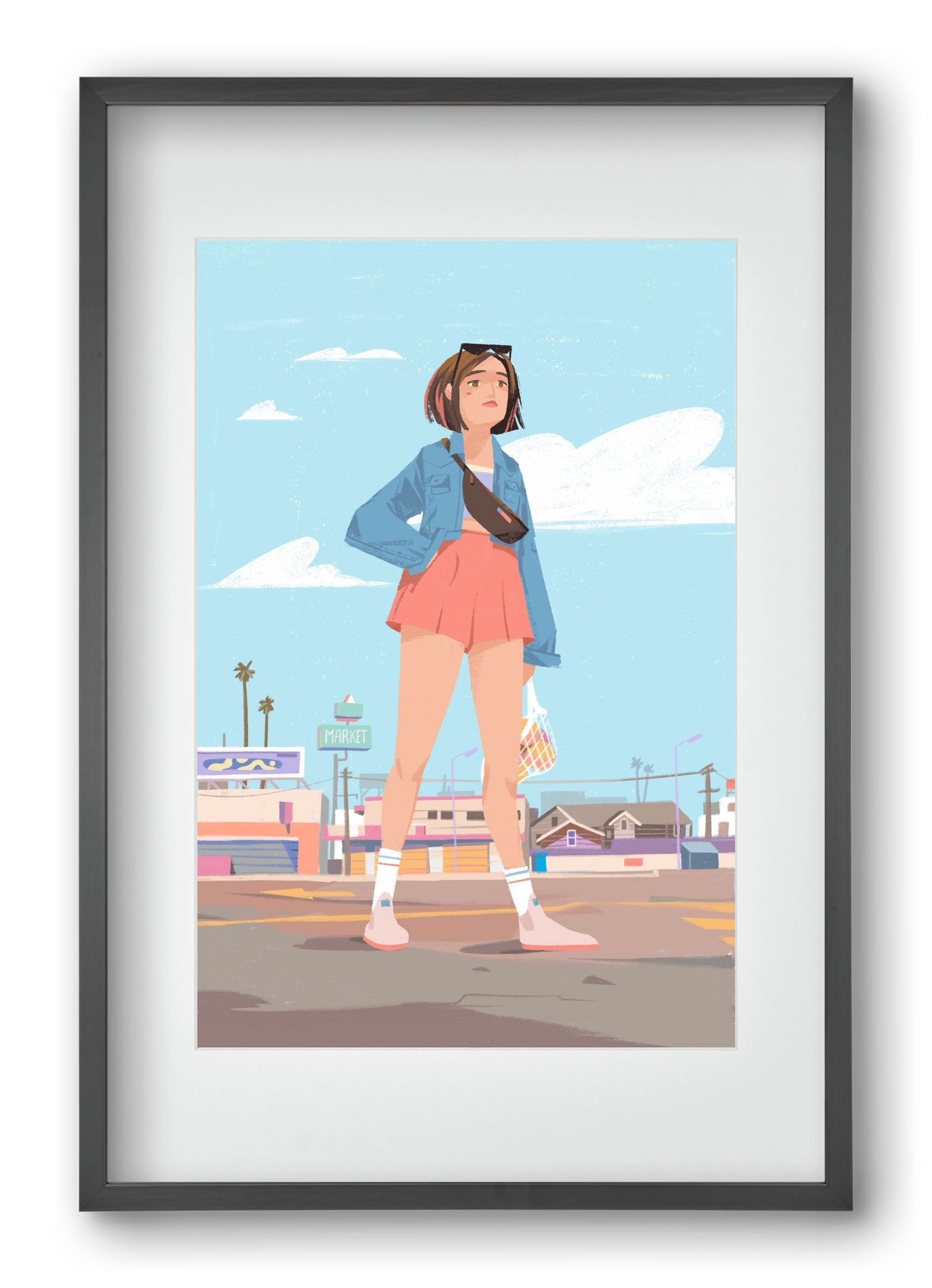 Girl, 40x60 cm (30x45 cm), Fekete keret, paszpartuval