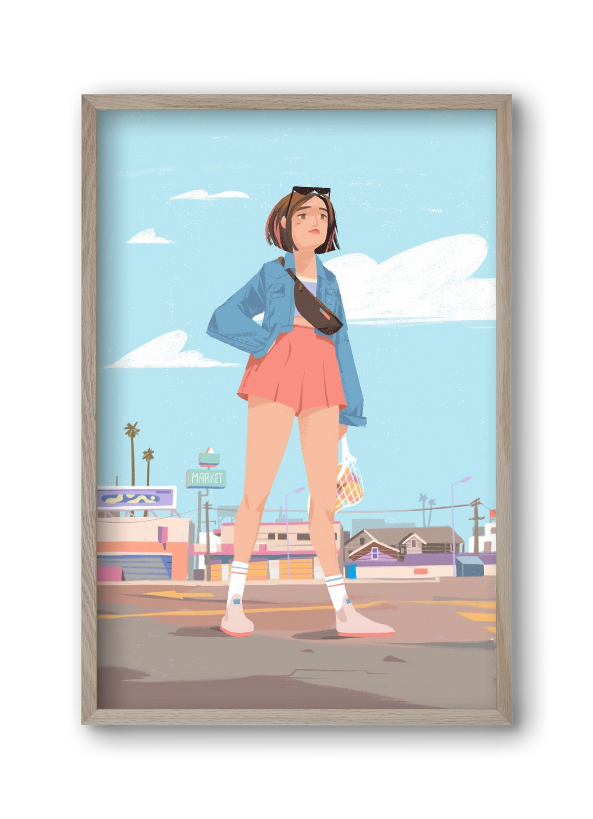 Girl, 30x45 cm (30x45 cm), Tölgy keret