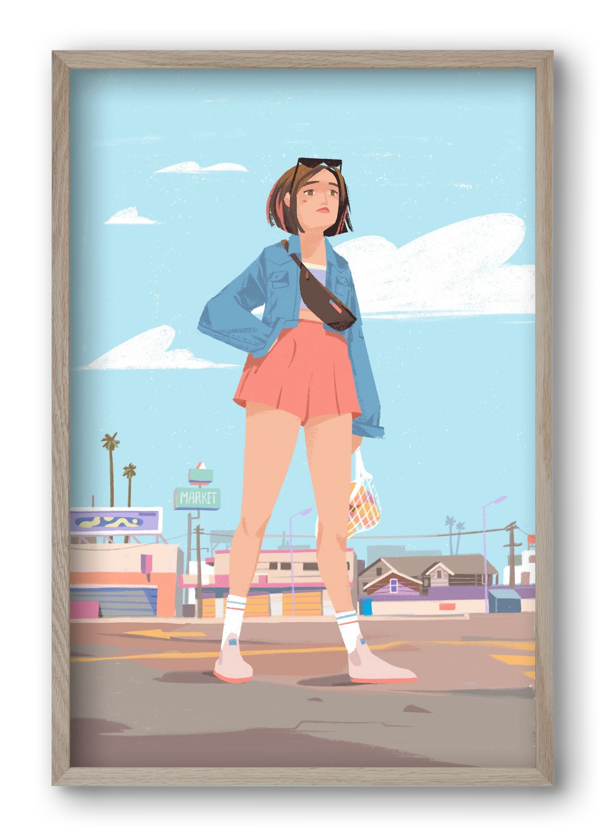 Girl, 40x60 cm (40x60 cm), Tölgy keret