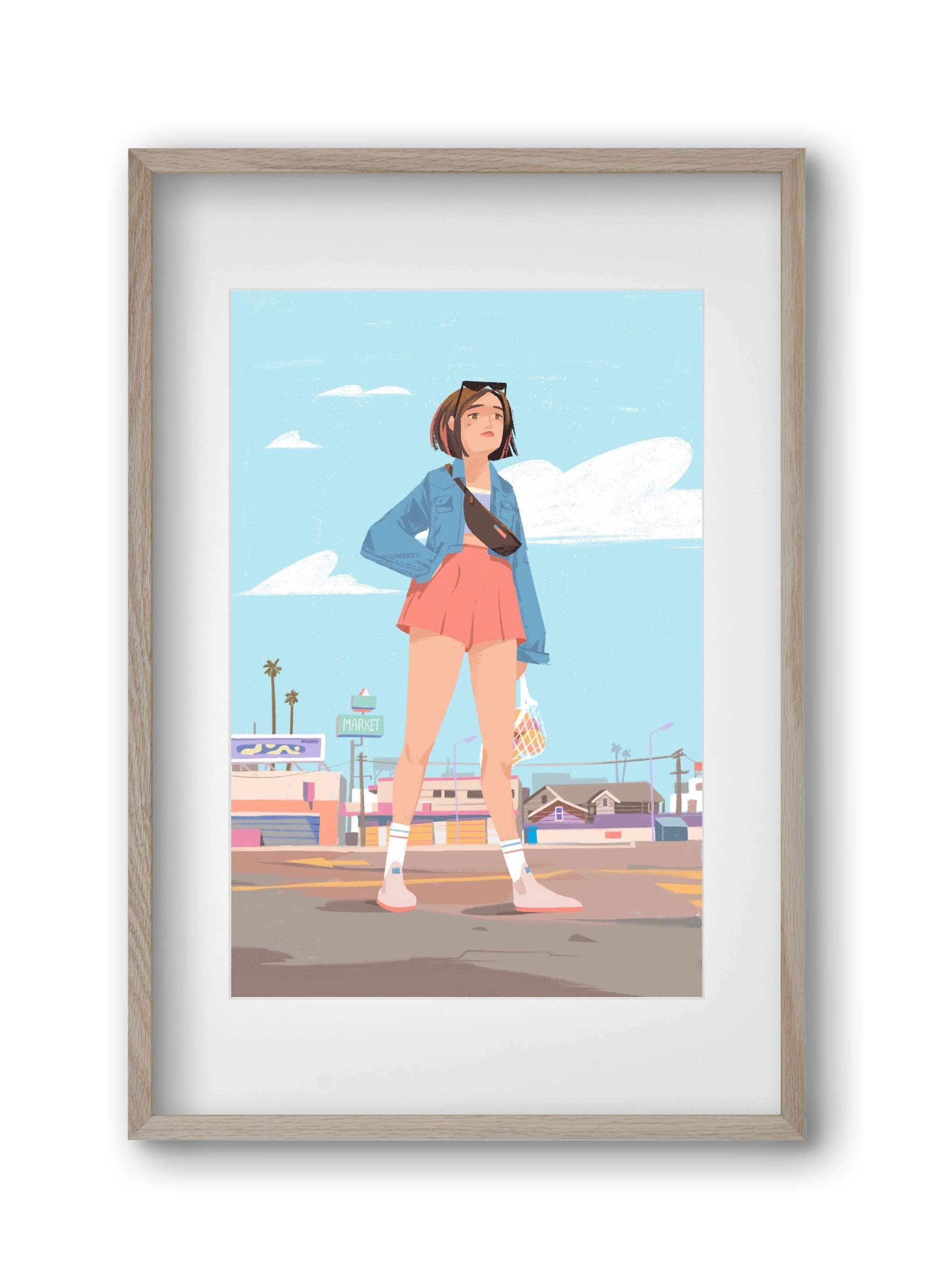 Girl, 30x45 cm (20x30 cm), Tölgy keret, paszpartuval