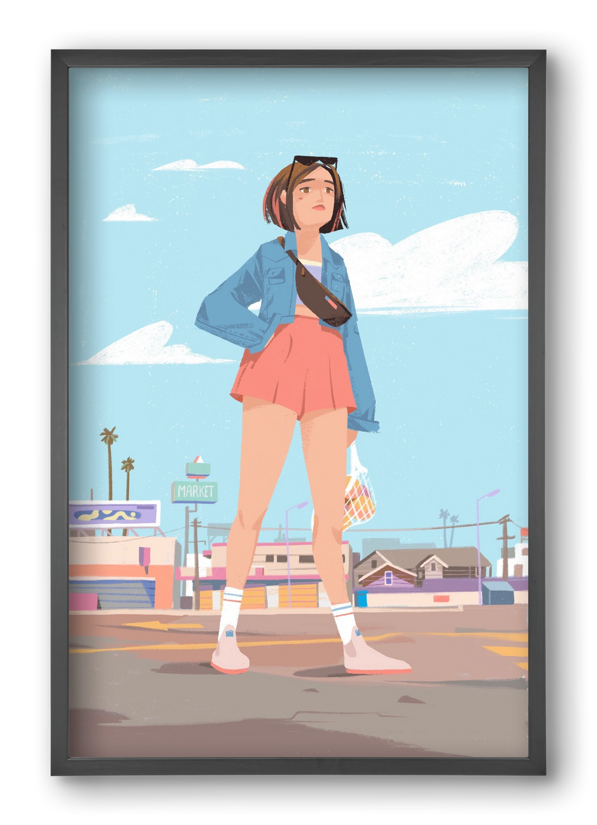 Girl, 40x60 cm (40x60 cm), Fekete keret