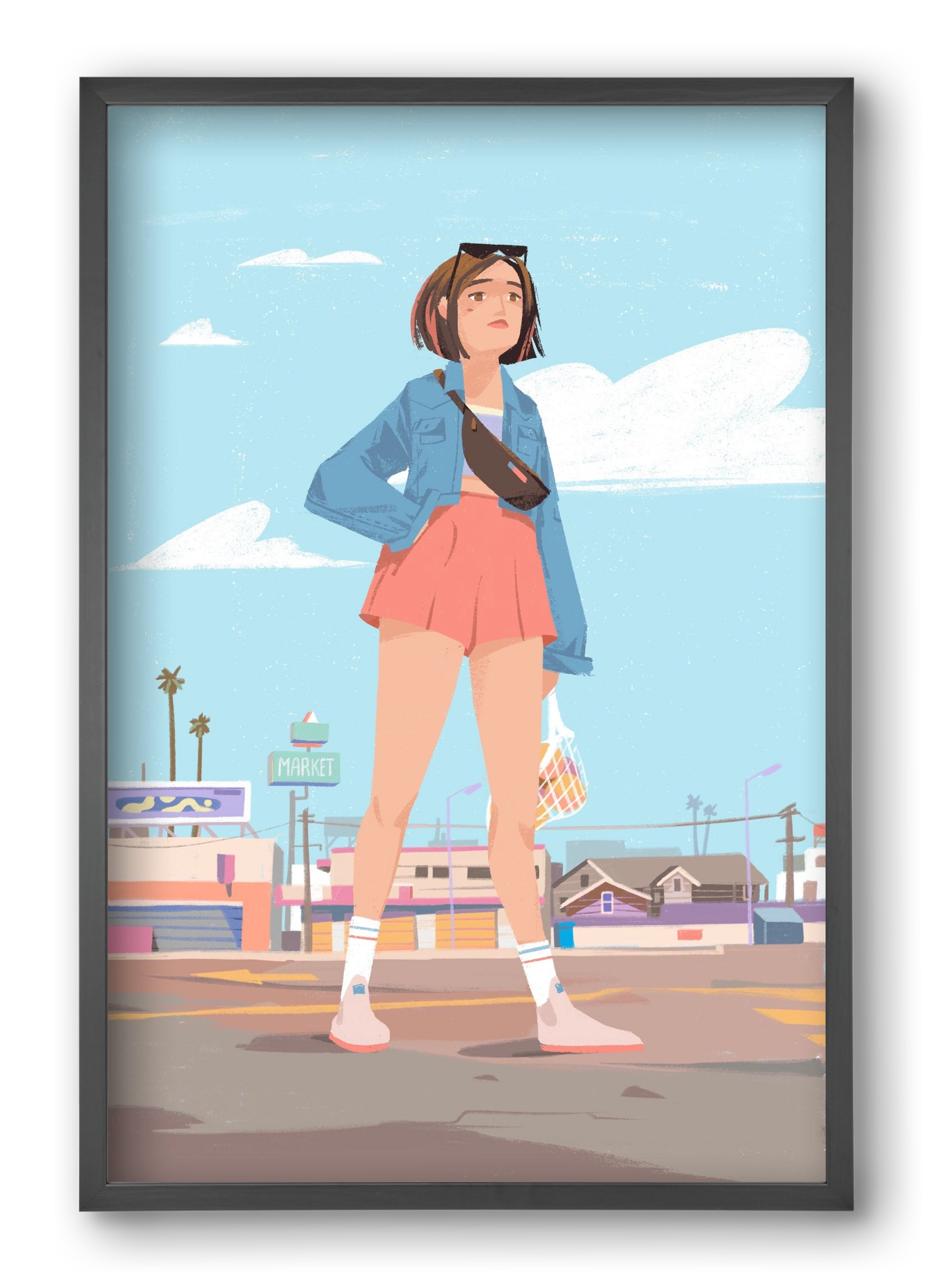 Girl, 40x60 cm (40x60 cm), Fekete keret