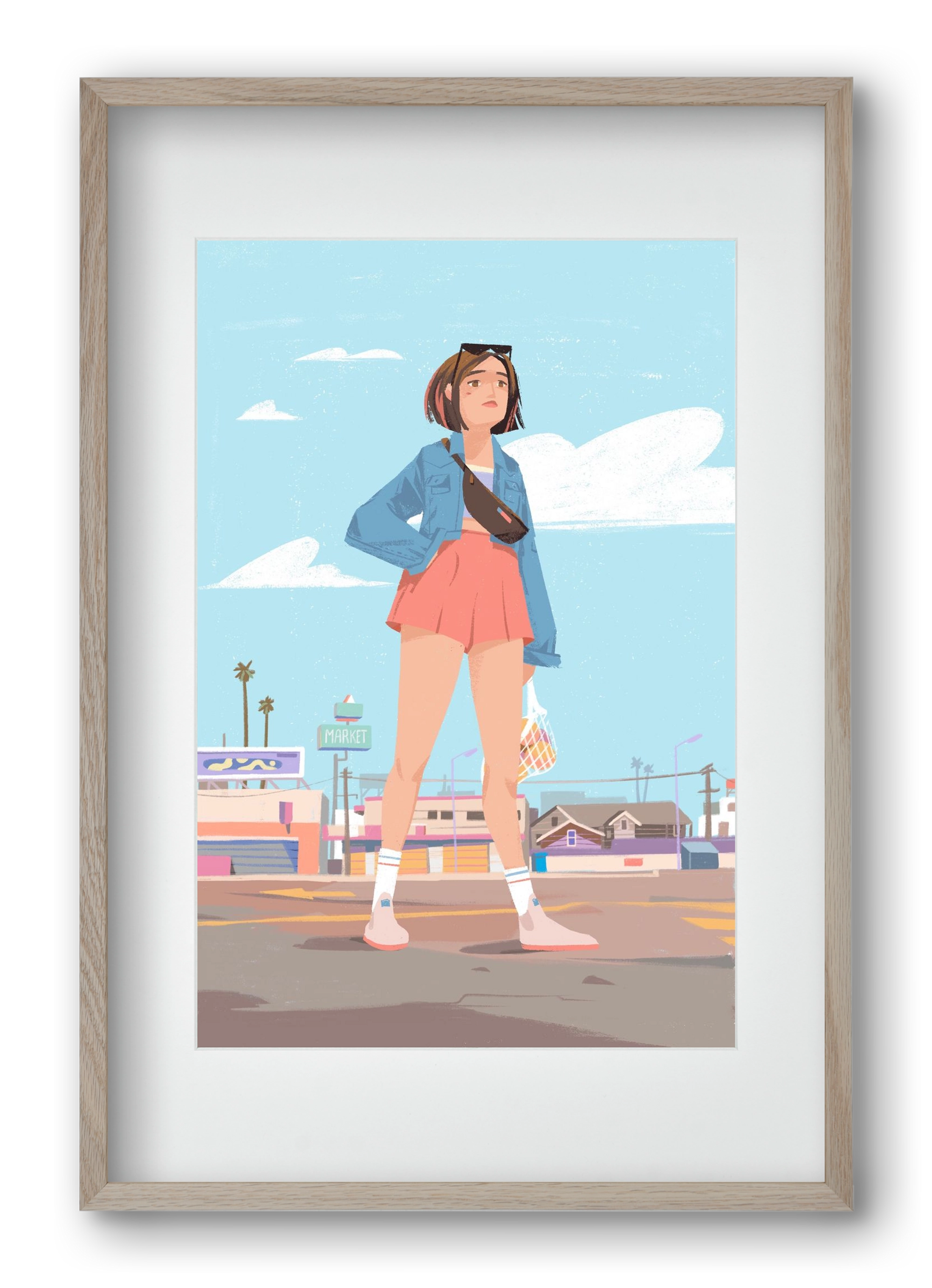 Girl, 40x60 cm (30x45 cm), Tölgy keret, paszpartuval