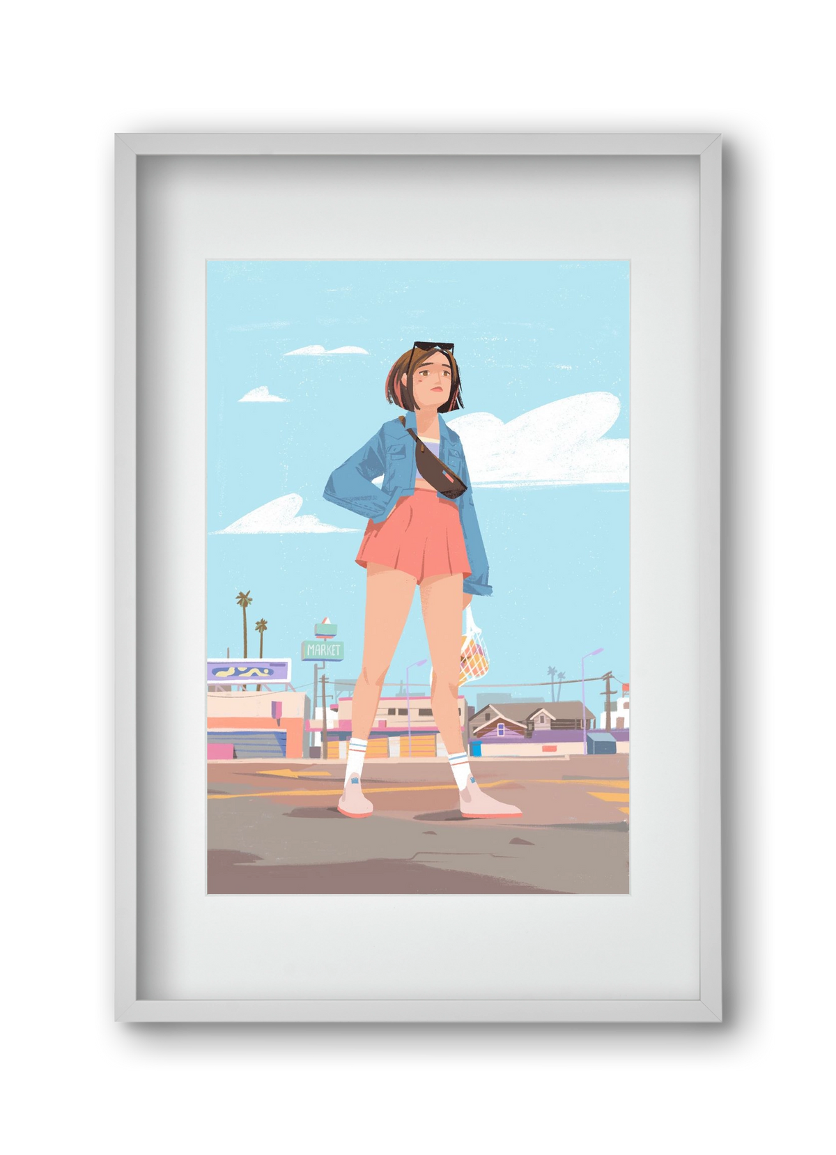 Girl, 30x45 cm (20x30 cm), Fehér keret, paszpartuval