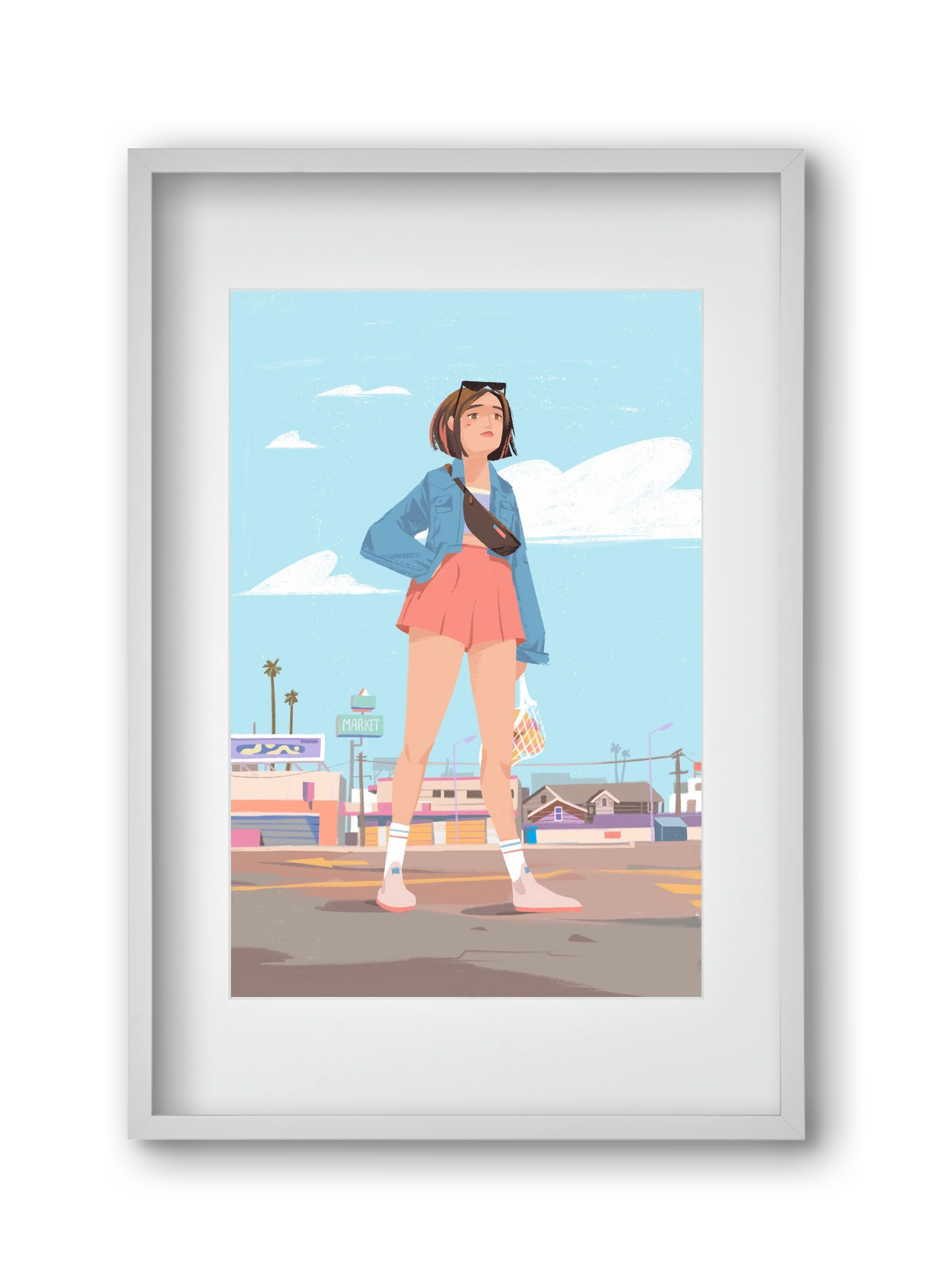 Girl, 30x45 cm (20x30 cm), Fehér keret, paszpartuval