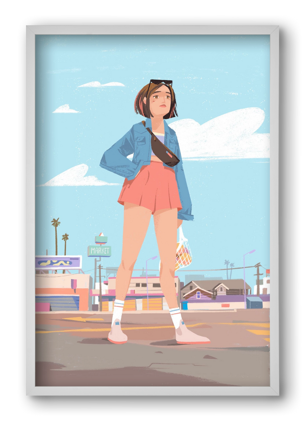 Girl, 40x60 cm (40x60 cm), Fehér keret