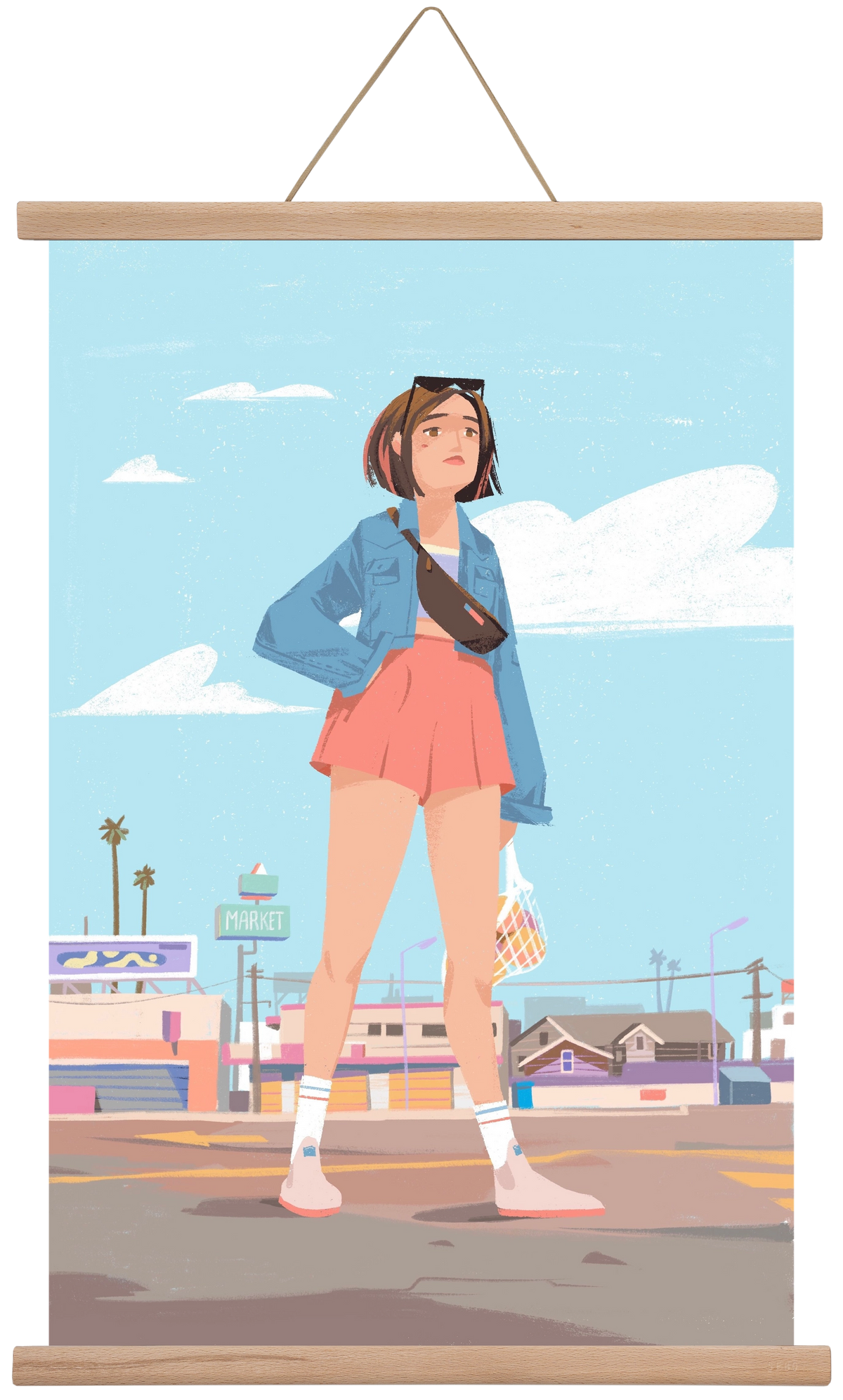 Girl, 40x60 cm (40x60 cm), Tölgy akasztó