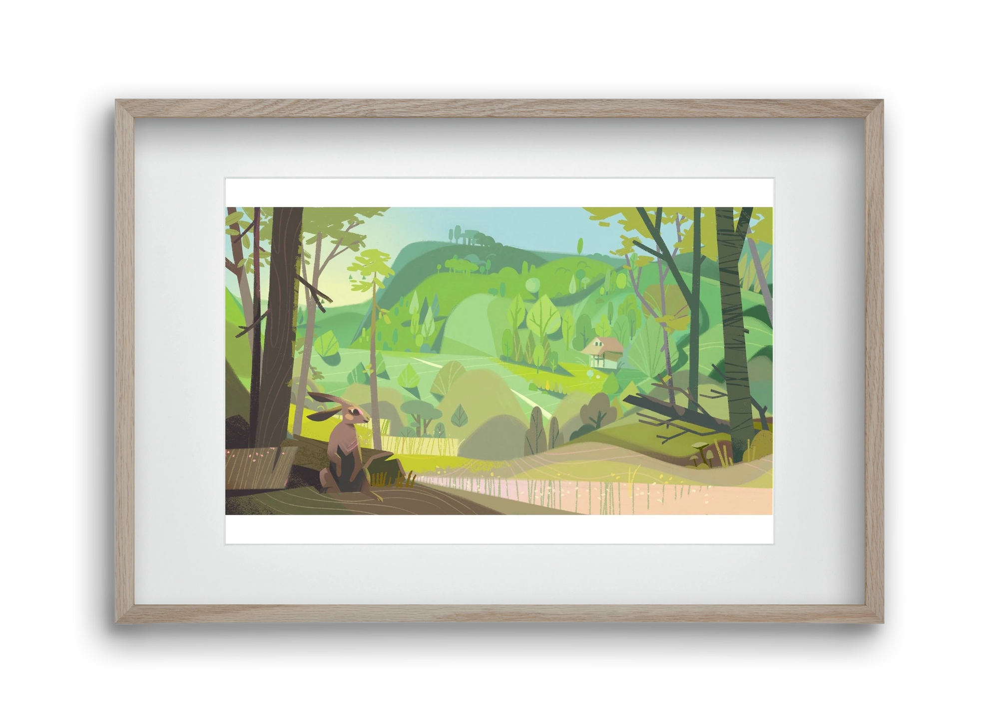 Meadow, 45x30 cm (30x20 cm), Tölgy keret, paszpartuval