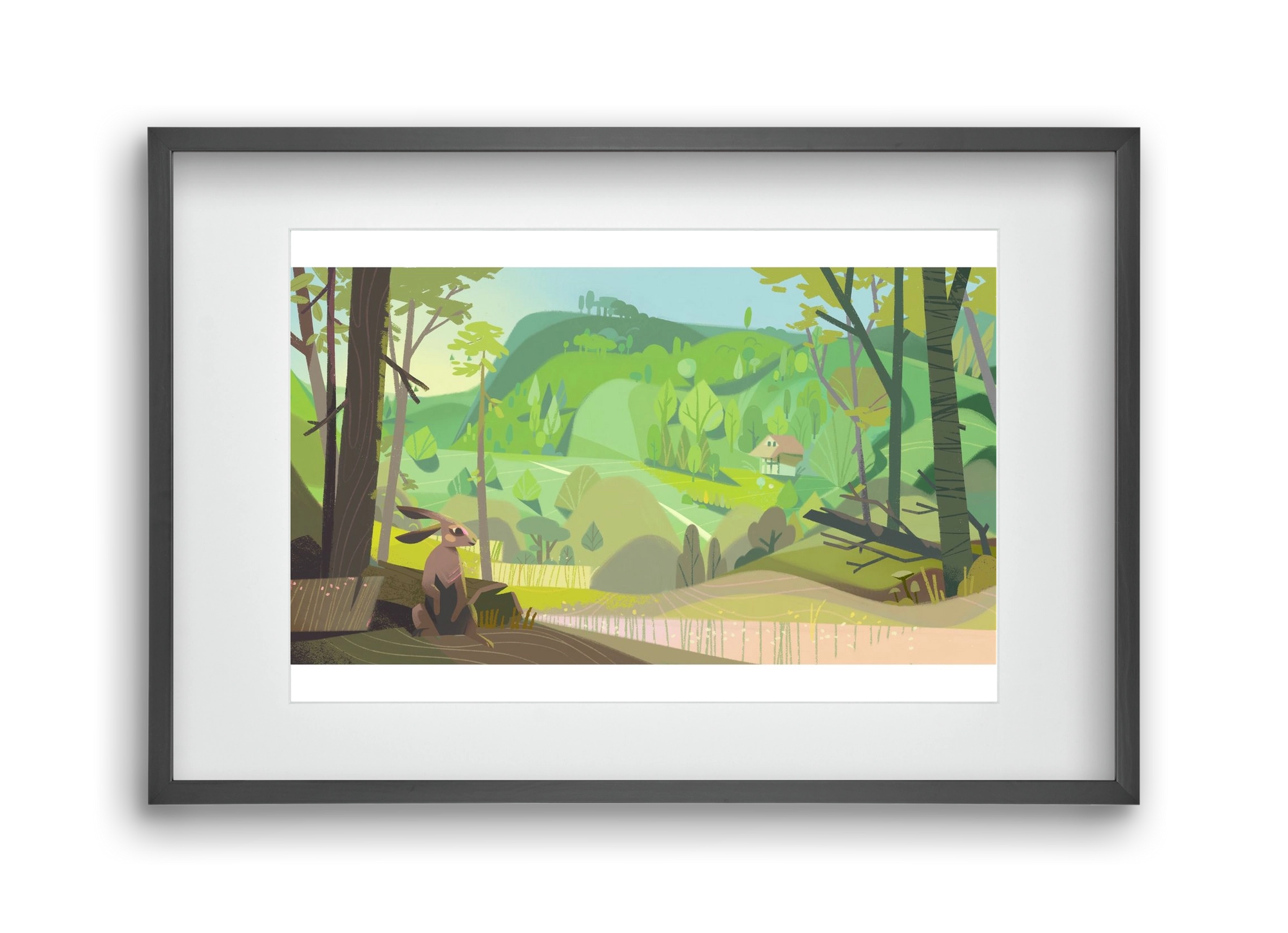 Meadow, 45x30 cm (30x20 cm), Fekete keret, paszpartuval