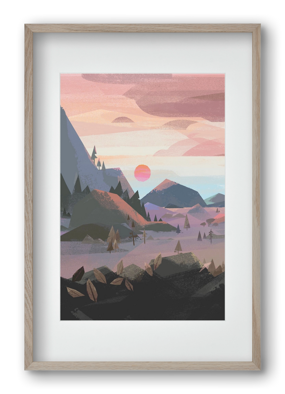 Sunrise, 40x60 cm (30x45 cm), Tölgy keret, paszpartuval