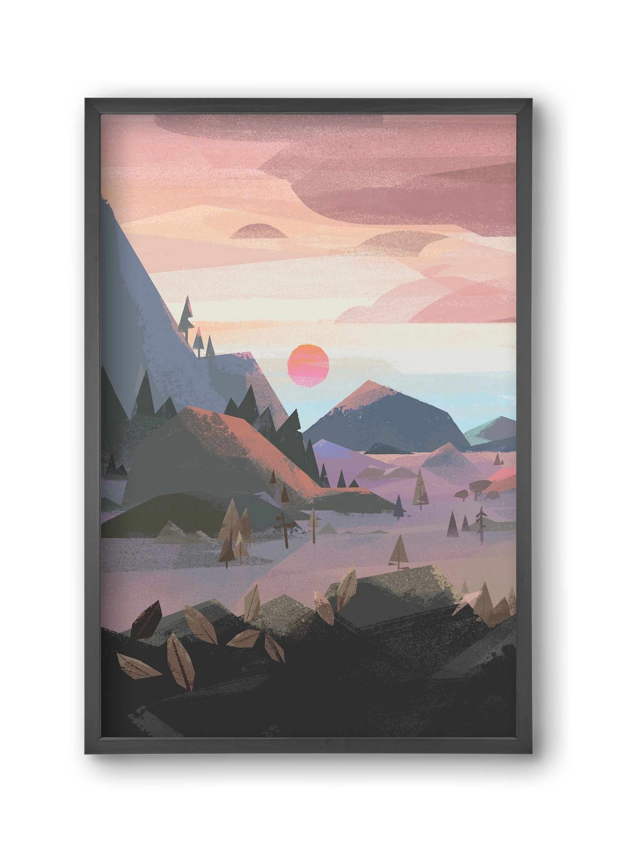 Sunrise, 30x45 cm (30x45 cm), Fekete keret