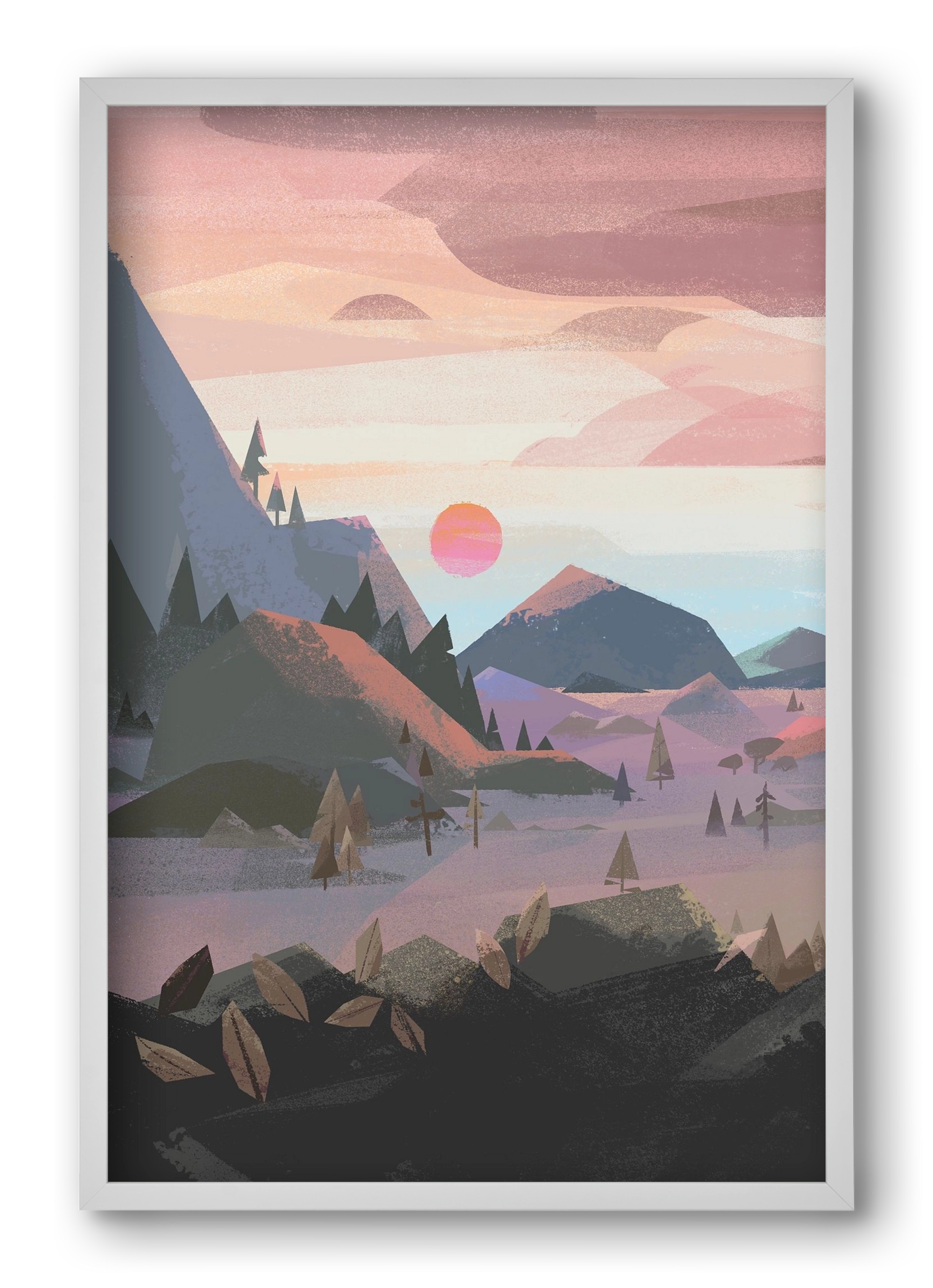 Sunrise, 40x60 cm (40x60 cm), Fehér keret