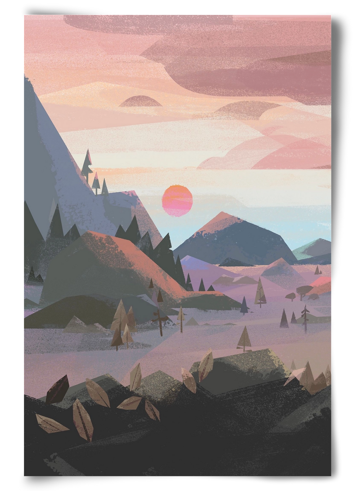 Sunrise, 60x90 cm, Keret nélkül