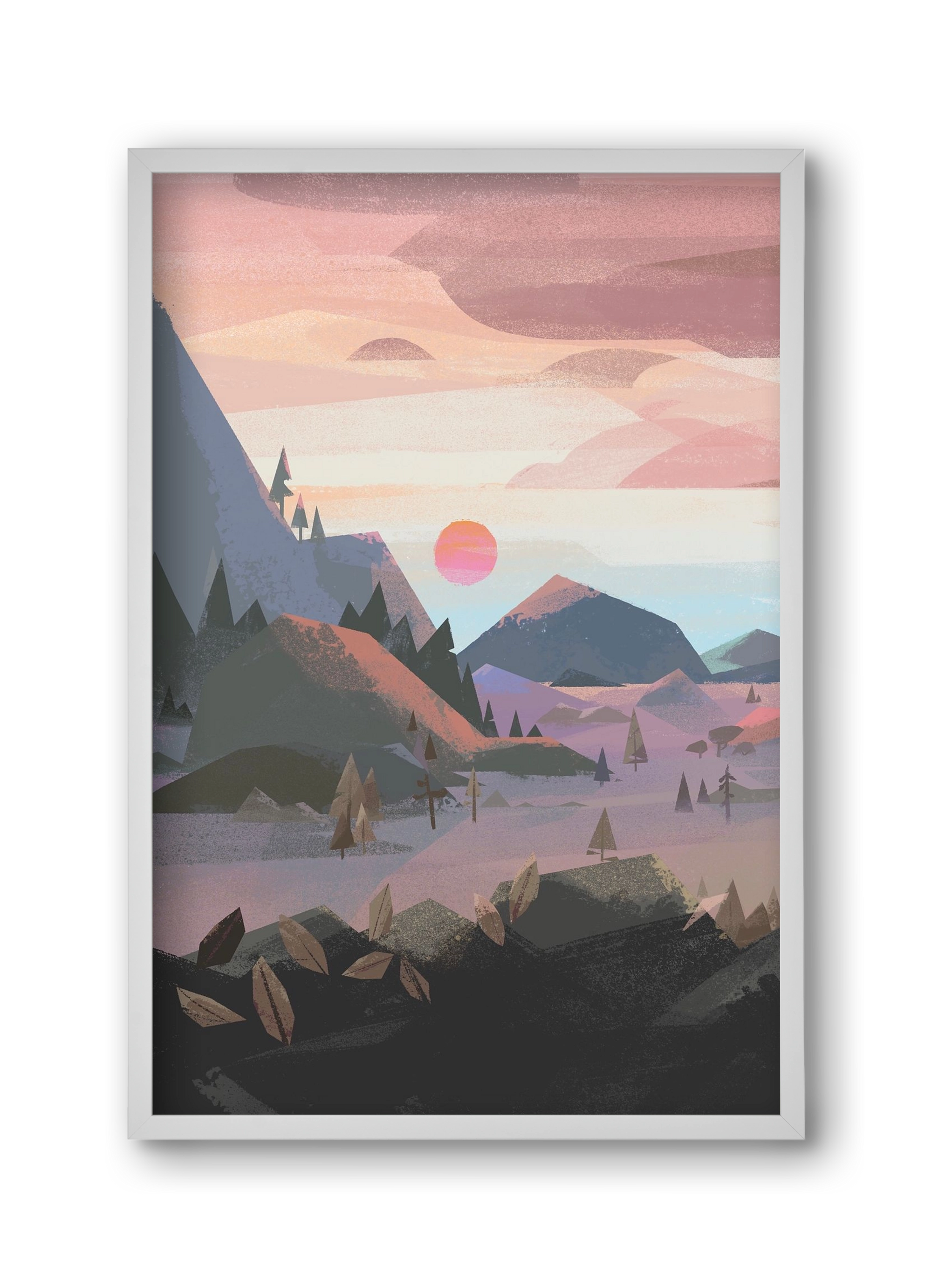 Sunrise, 30x45 cm (30x45 cm), Fehér keret