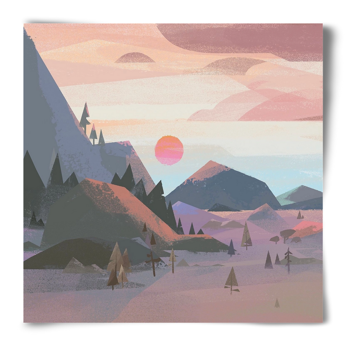 Sunrise, 50x50 cm, Keret nélkül