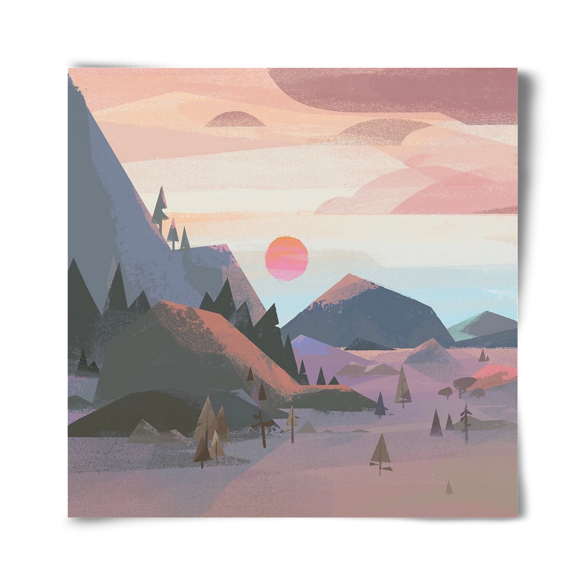 Sunrise, 40x40 cm, Keret nélkül