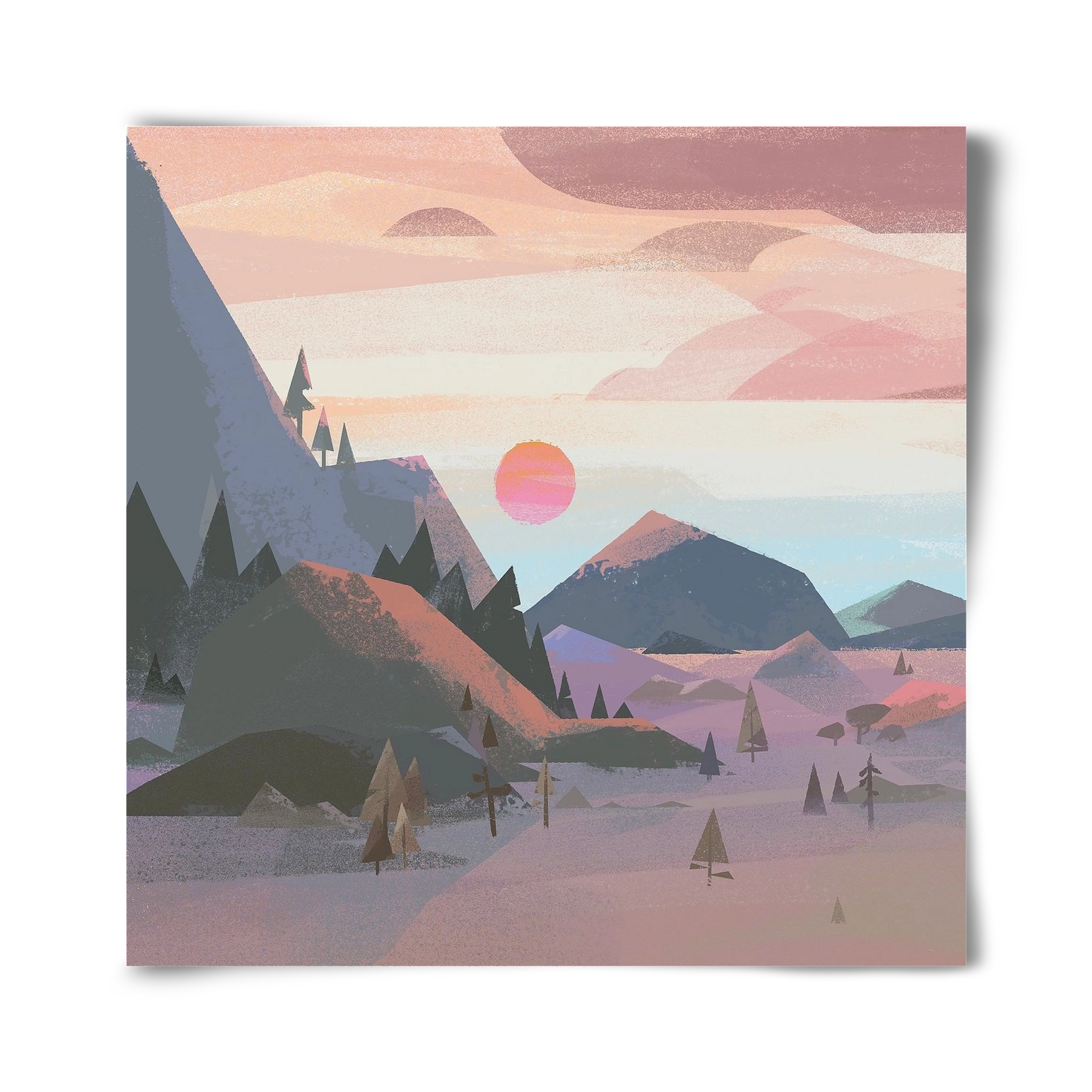 Sunrise, 40x40 cm, Keret nélkül