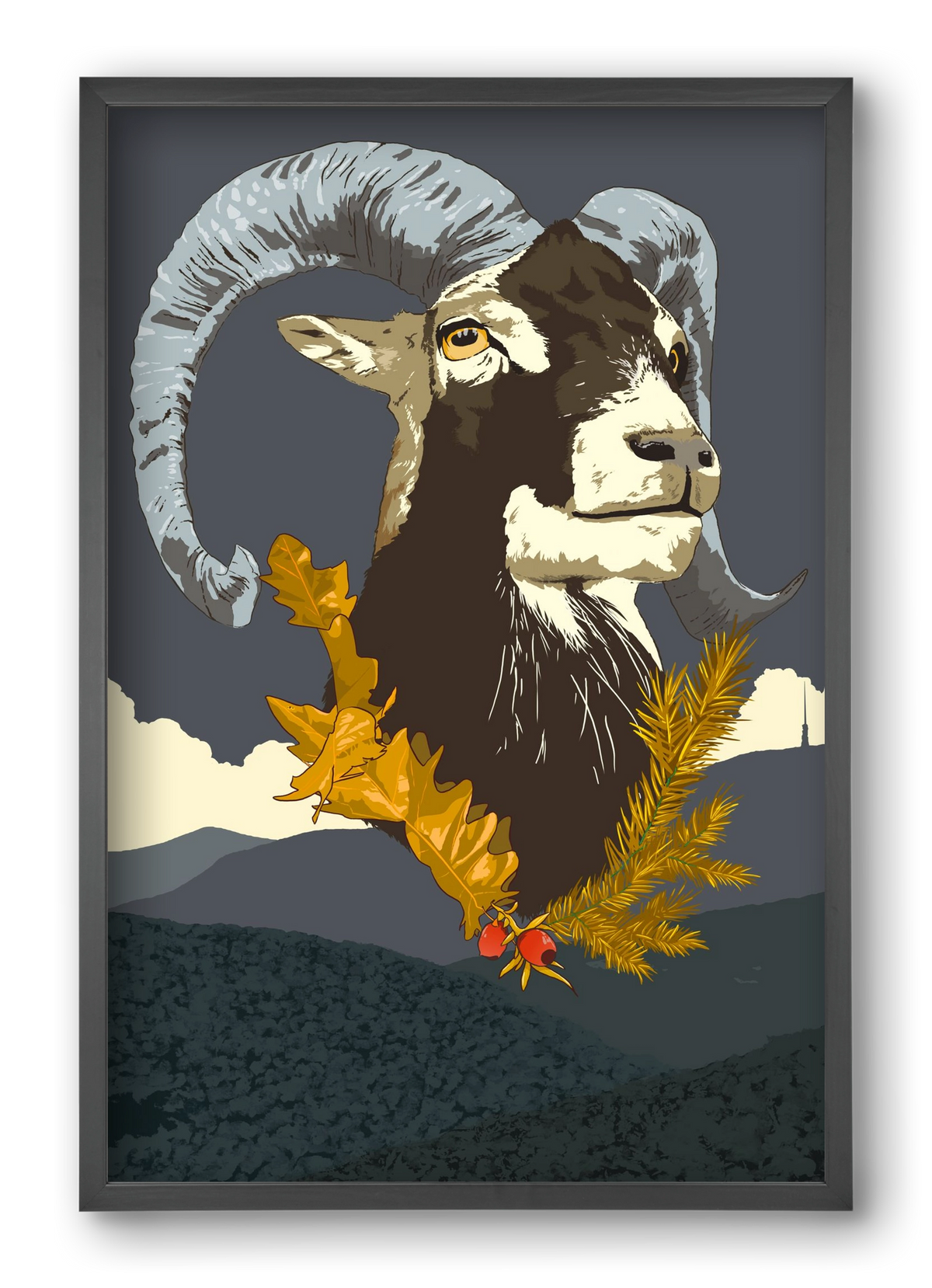 ovis, 40x60 cm (40x60 cm), Fekete keret