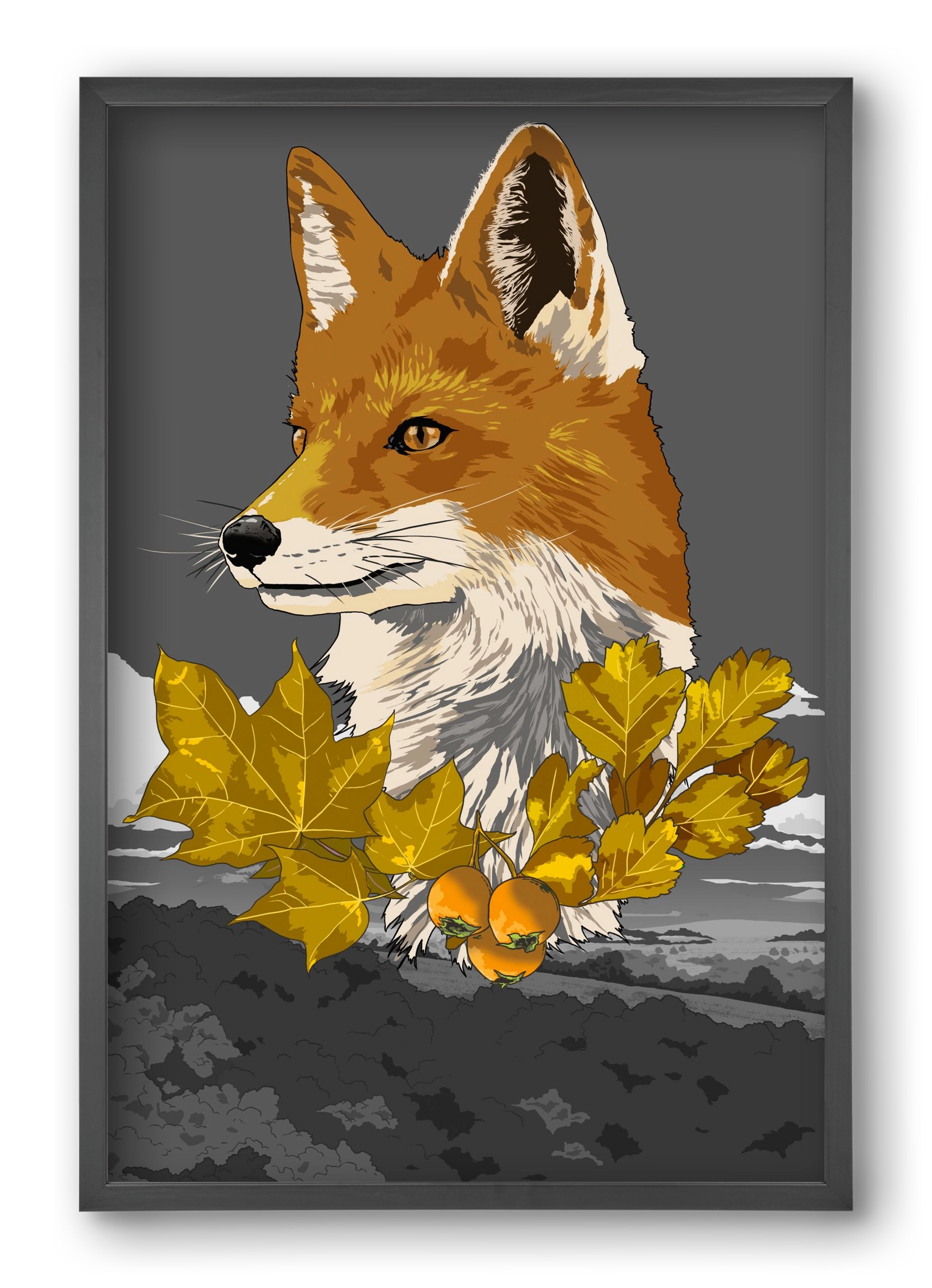 vulpes, 40x60 cm (40x60 cm), Fekete keret