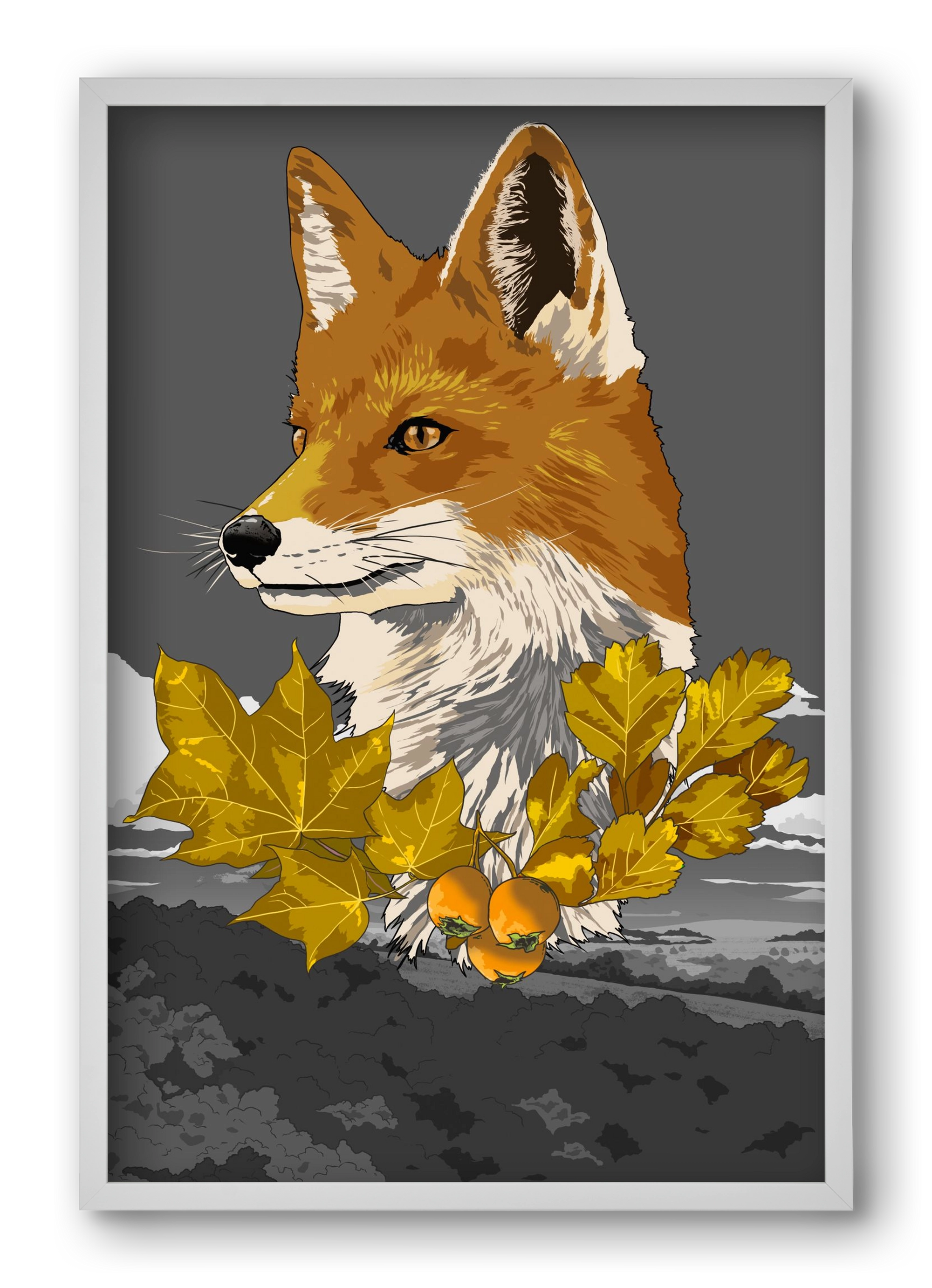 vulpes, 40x60 cm (40x60 cm), Fehér keret