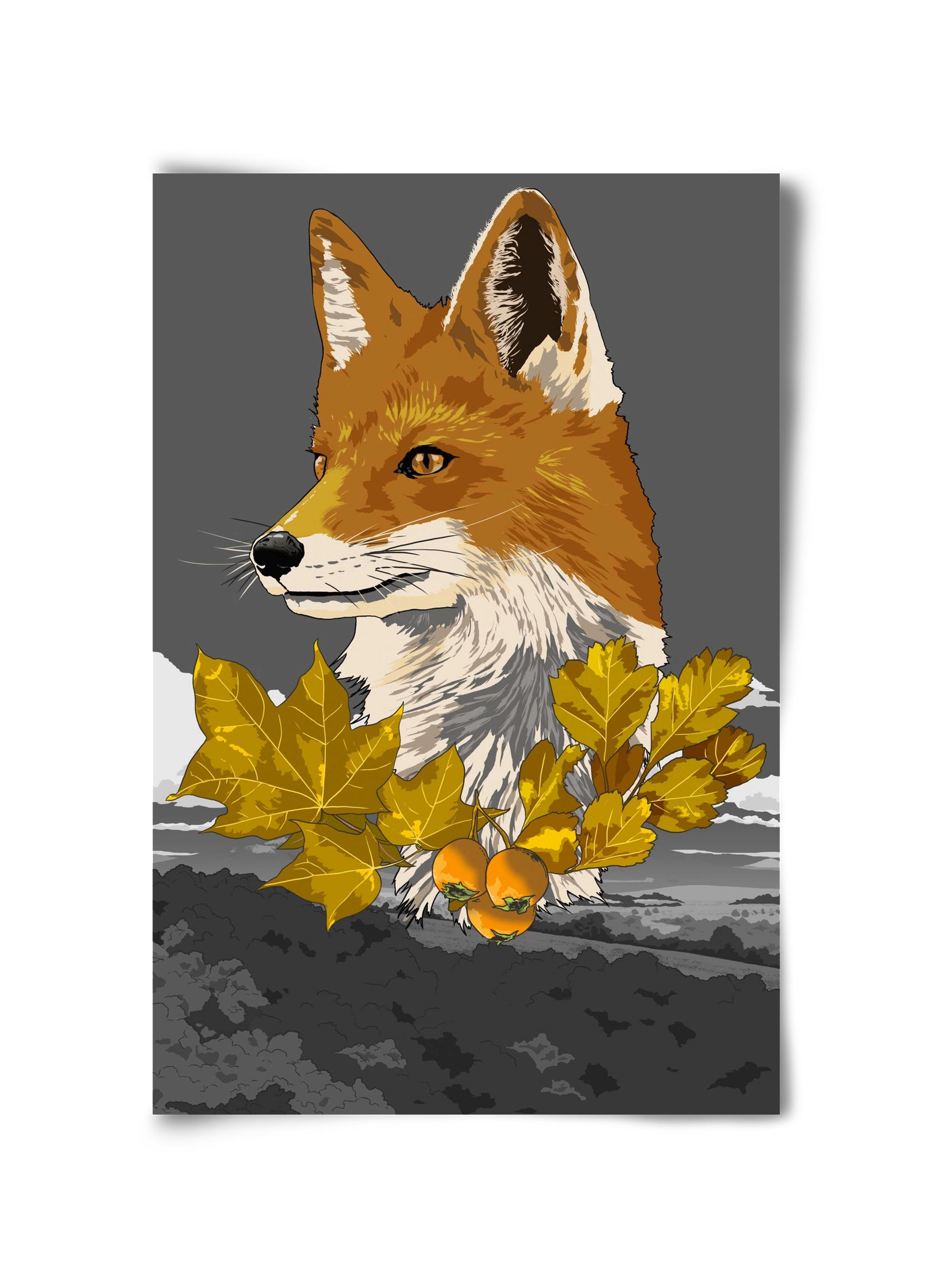 vulpes, 30x45 cm, Keret nélkül