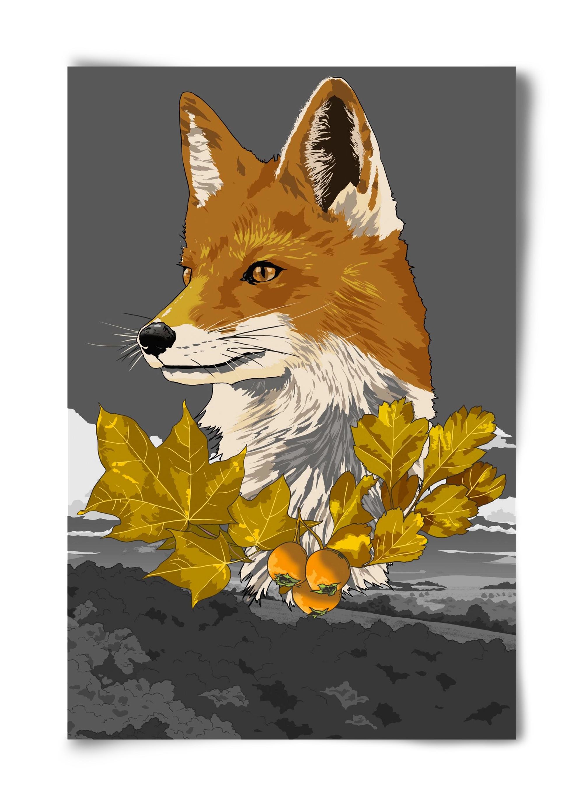 vulpes, 40x60 cm, Keret nélkül