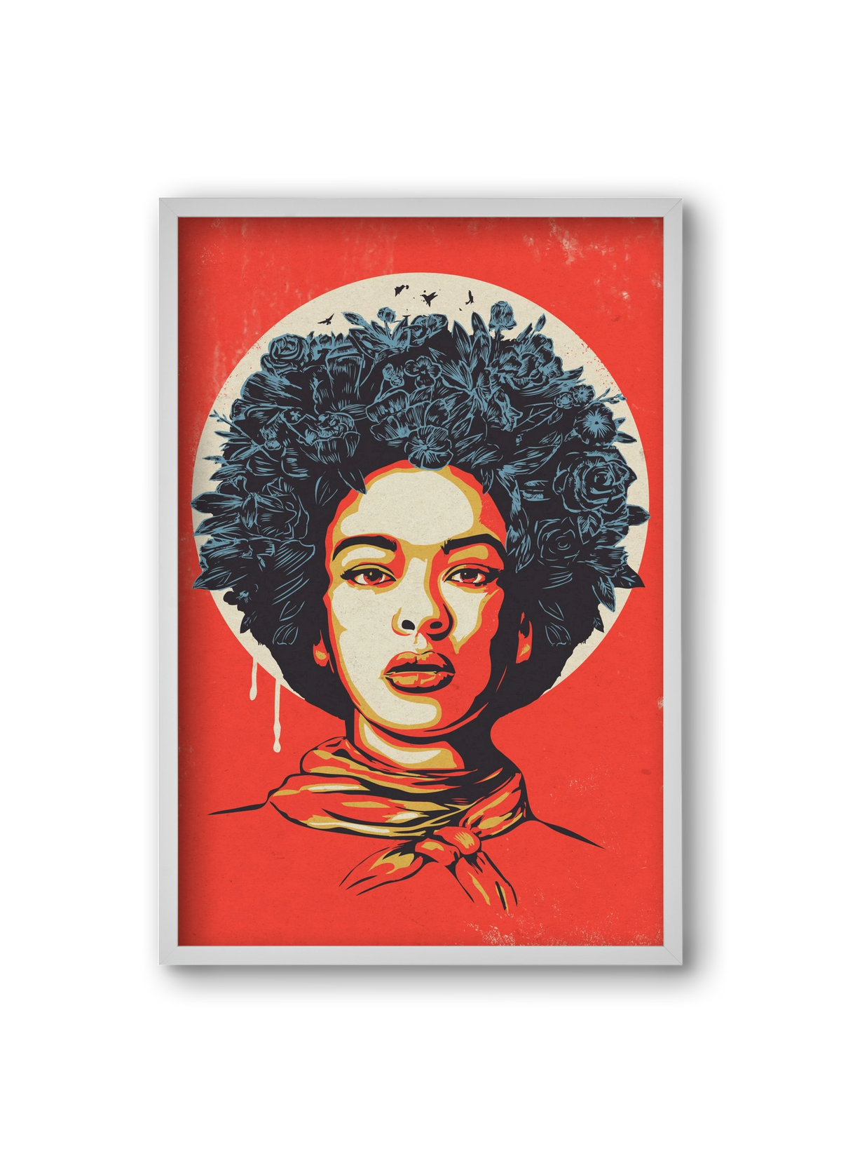 Flower Power, 20x30 cm (20x30 cm), Fehér keret