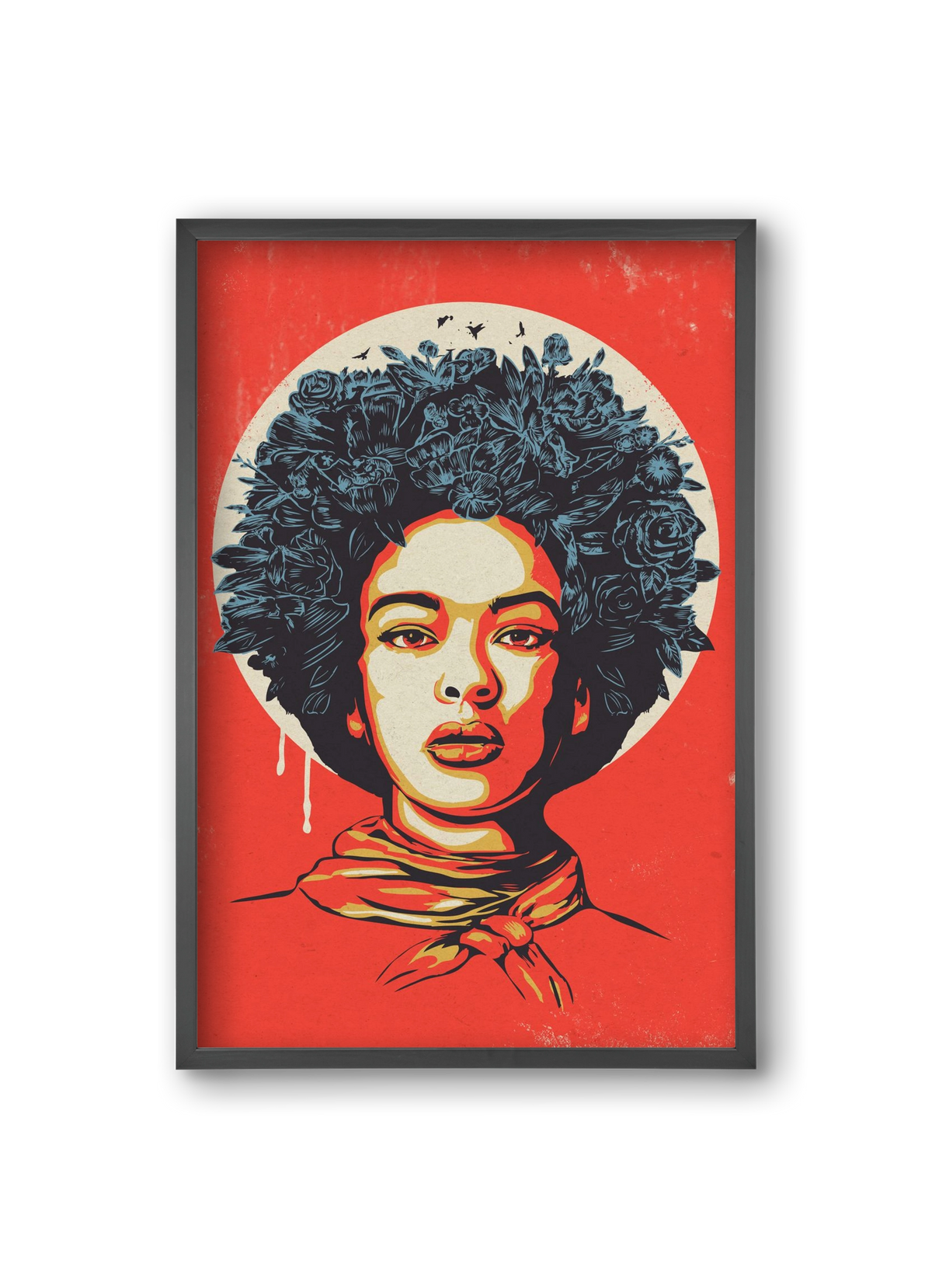 Flower Power, 20x30 cm (20x30 cm), Fekete keret