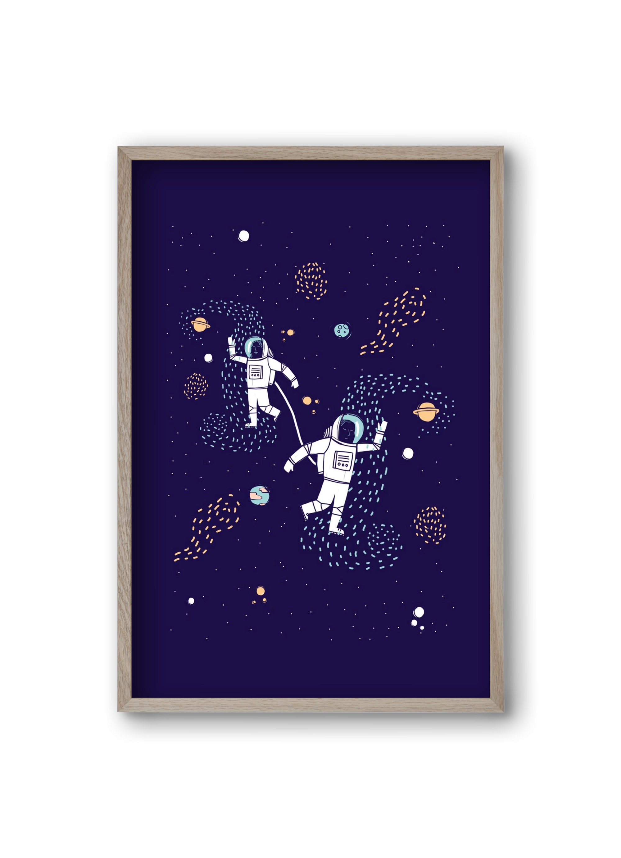 Space love, 20x30 cm (20x30 cm), Tölgy keret