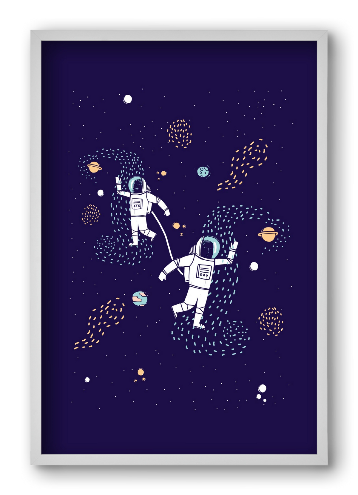 Space love, 40x60 cm (40x60 cm), Fehér keret