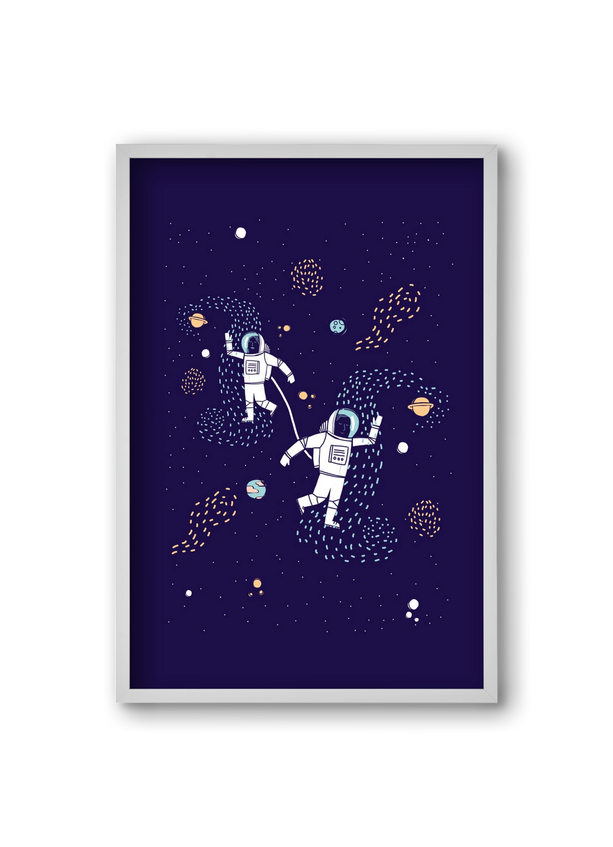 Space love, 20x30 cm (20x30 cm), Fehér keret