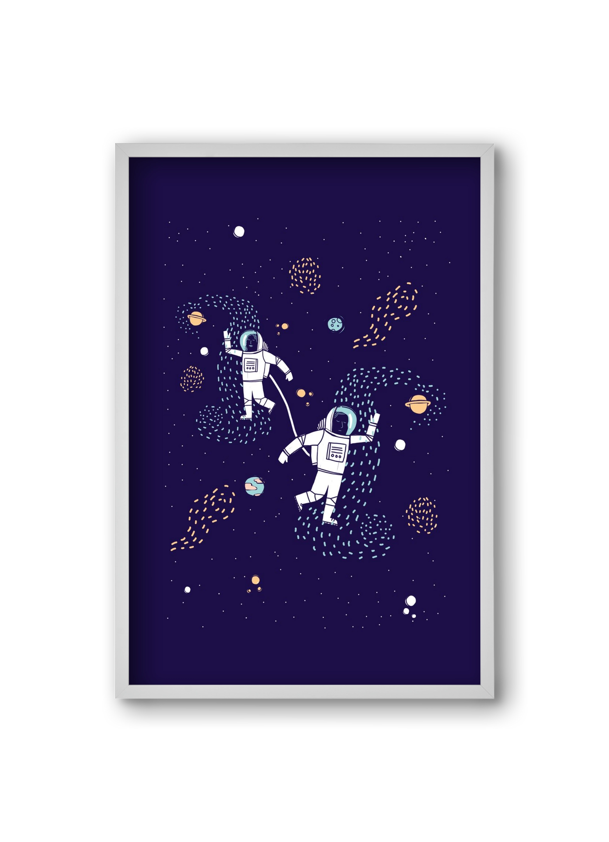 Space love, 20x30 cm (20x30 cm), Fehér keret