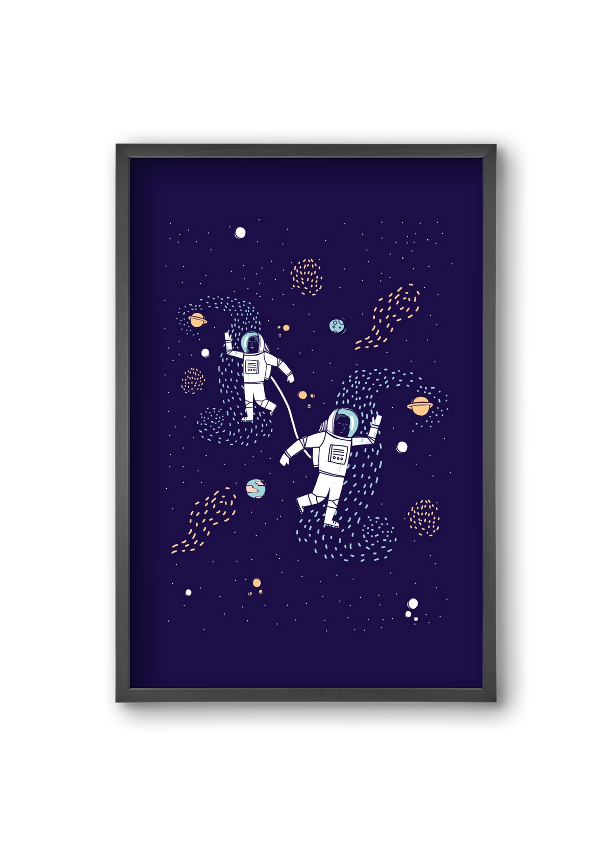 Space love, 20x30 cm (20x30 cm), Fekete keret