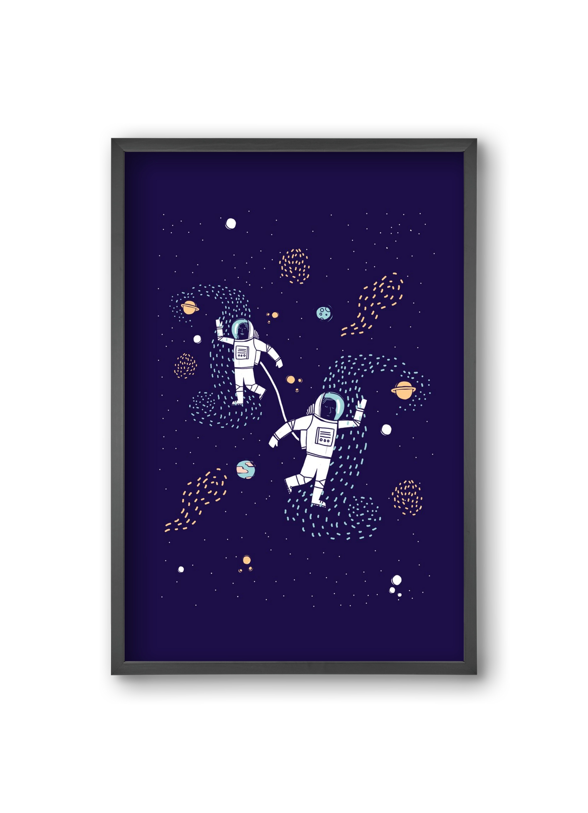 Space love, 20x30 cm (20x30 cm), Fekete keret