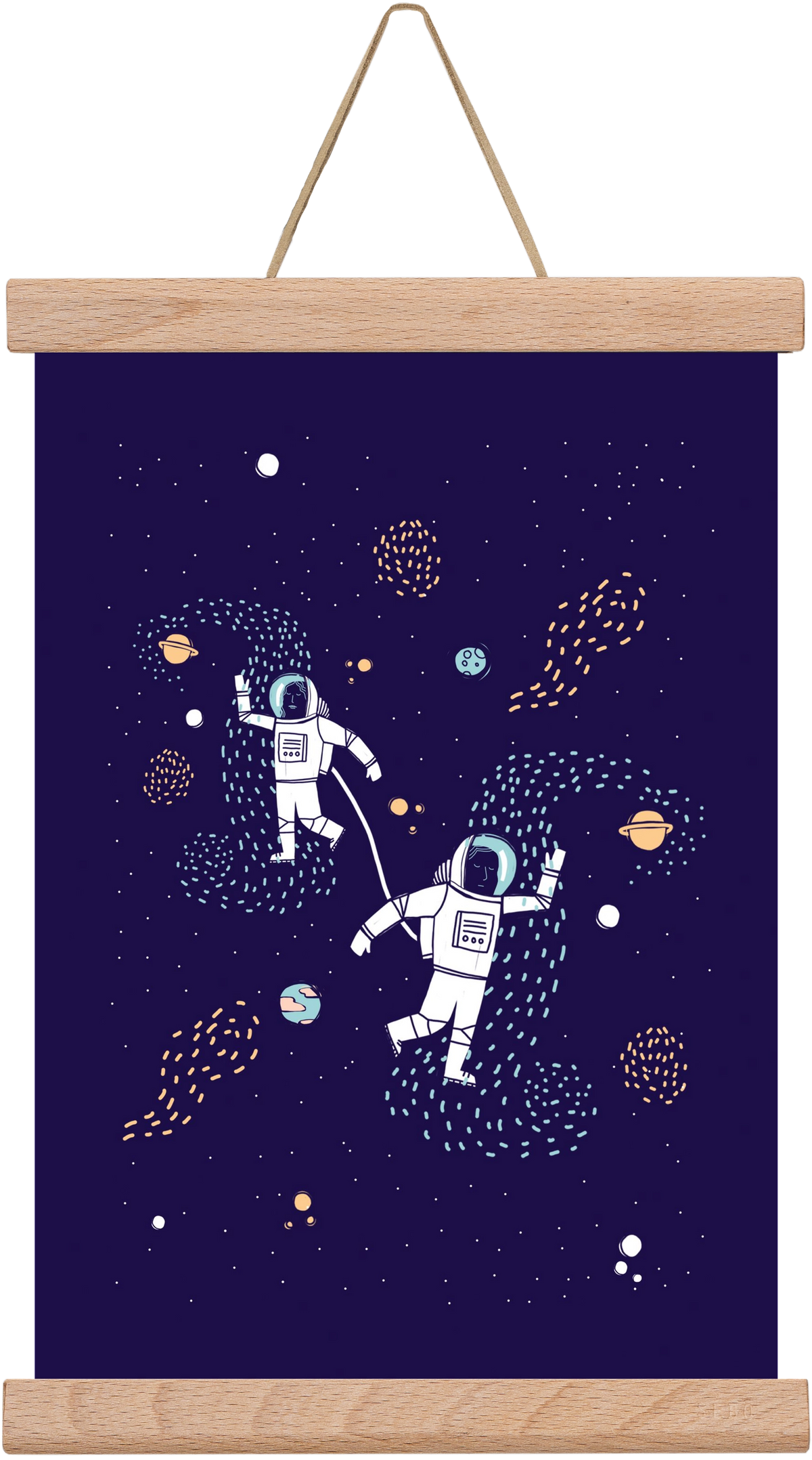 Space love, 20x30 cm (20x30 cm), Tölgy akasztó